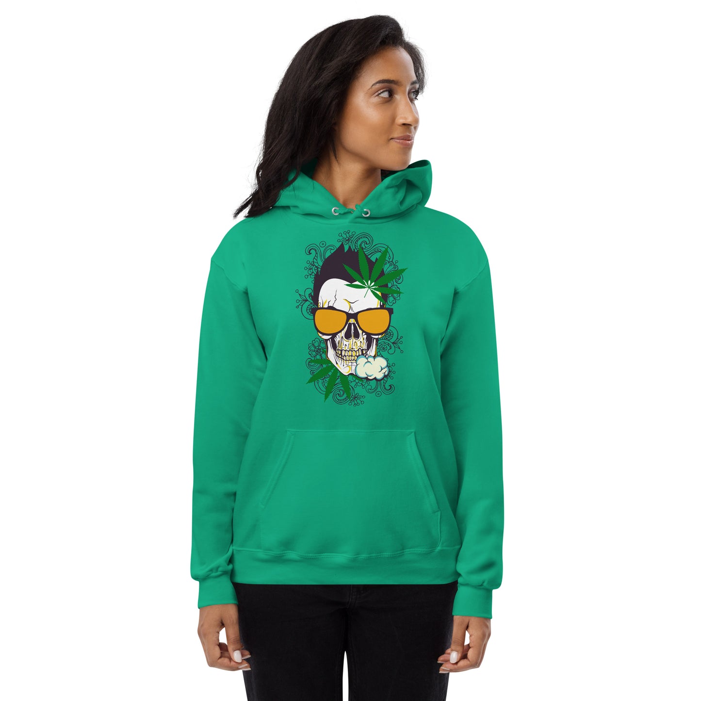 Printagon - Weed Skull 001 - Unisex hoodie -