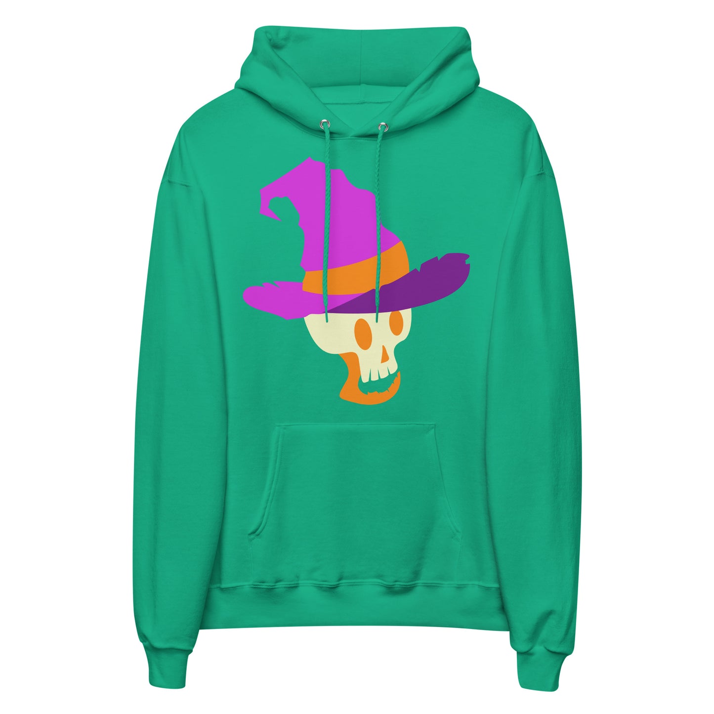 Printagon - Witch Skull 003 - Unisex hoodie - Kelly Green / S