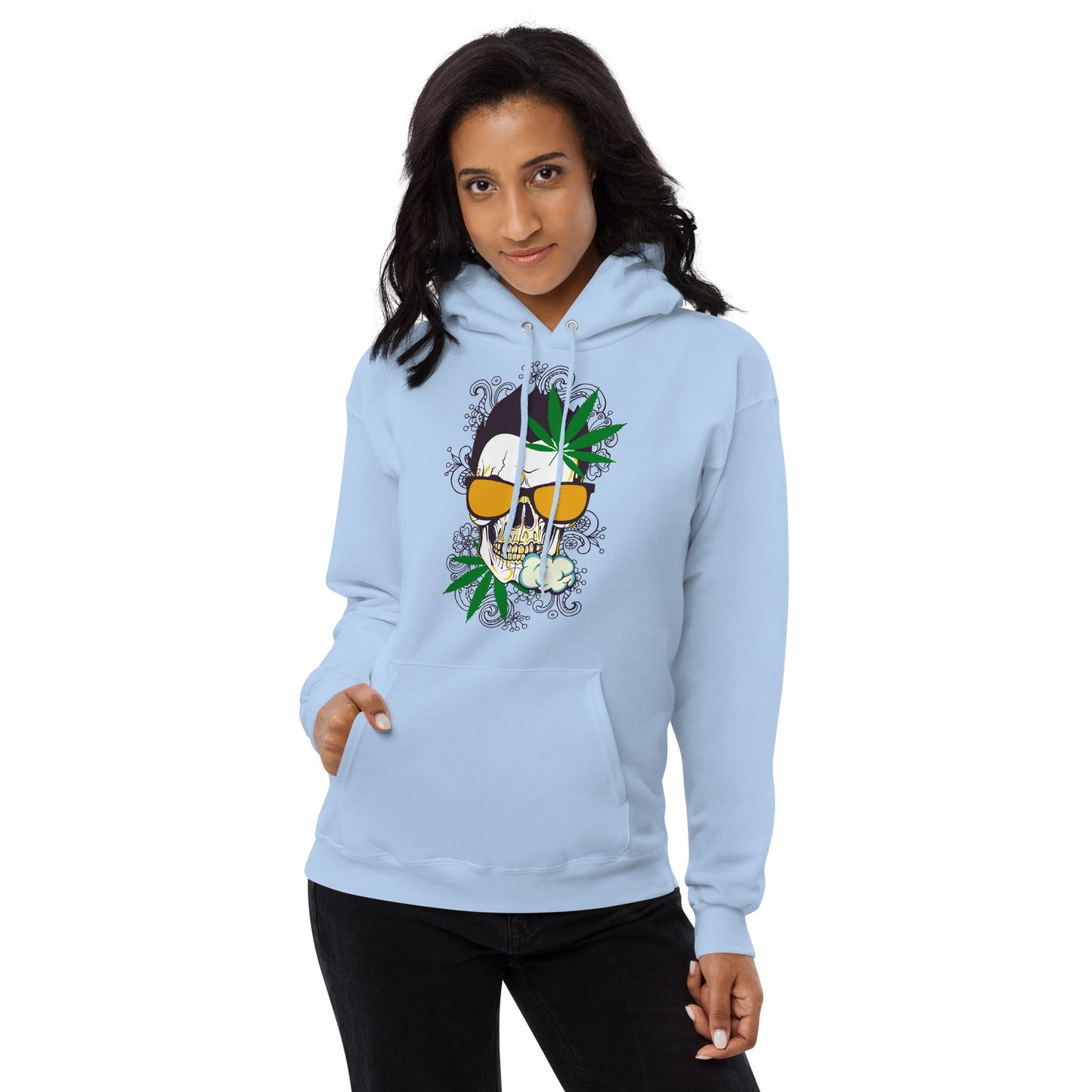 Printagon - Weed Skull 001 - Unisex hoodie -