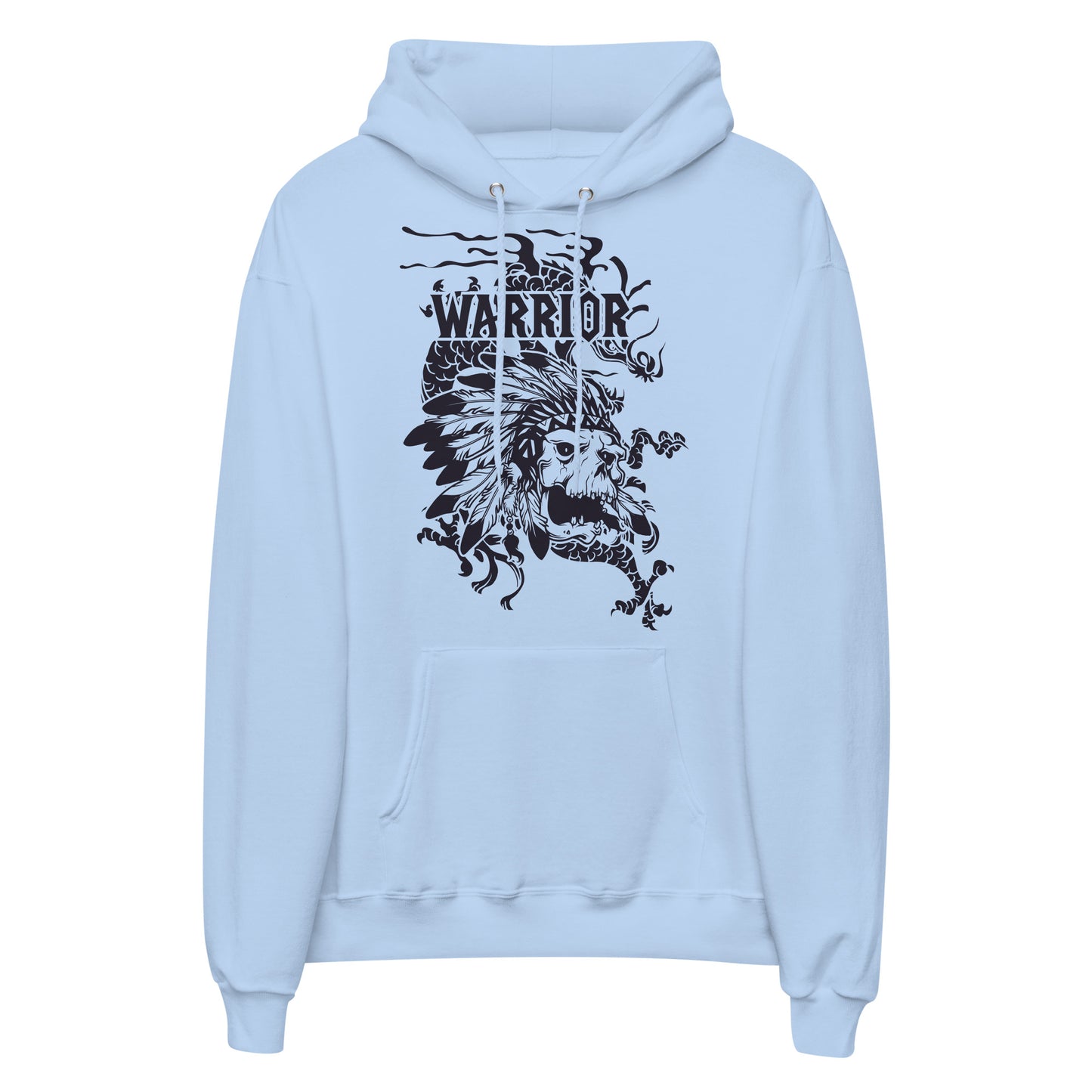 Printagon - Warrior Dragon Skull - Unisex hoodie - Light Blue / S