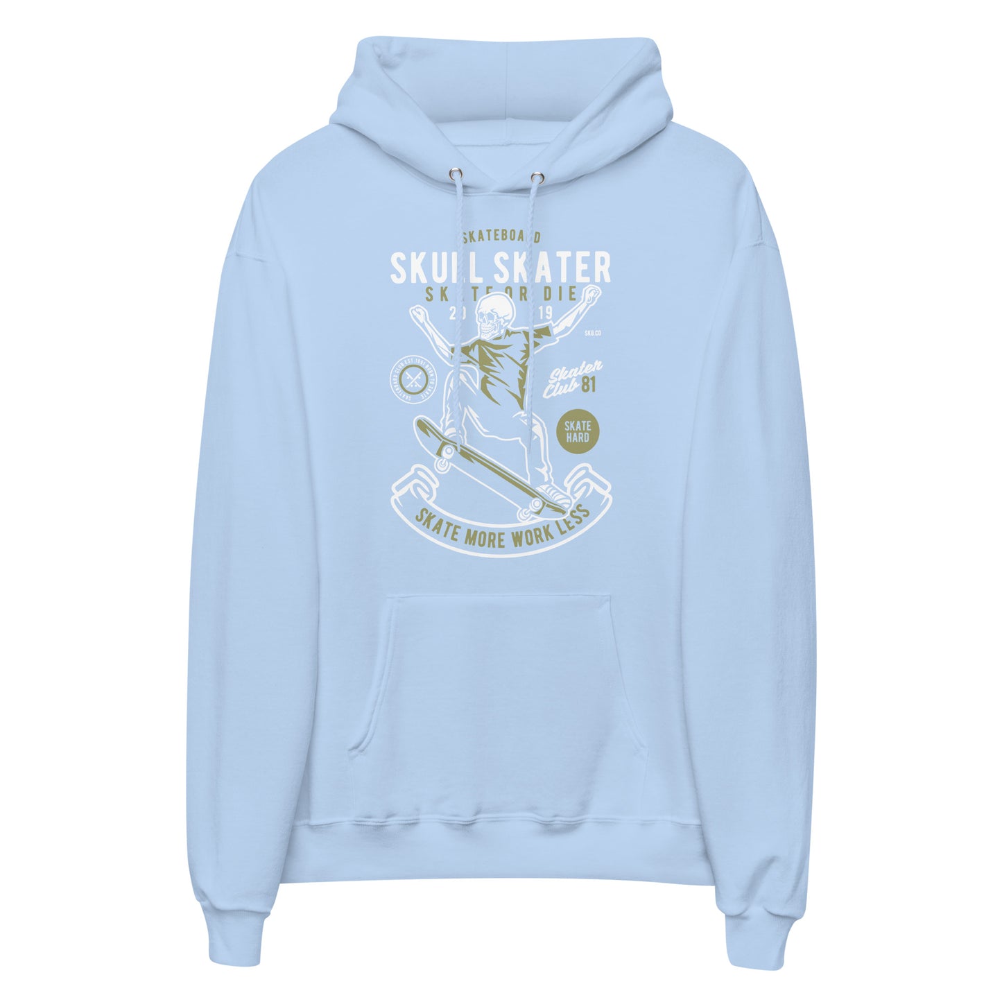 Printagon - Skull Skater 002 - Unisex hoodie - Light Blue / S