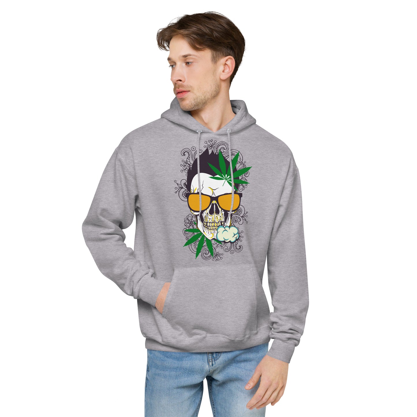 Printagon - Weed Skull 001 - Unisex hoodie -