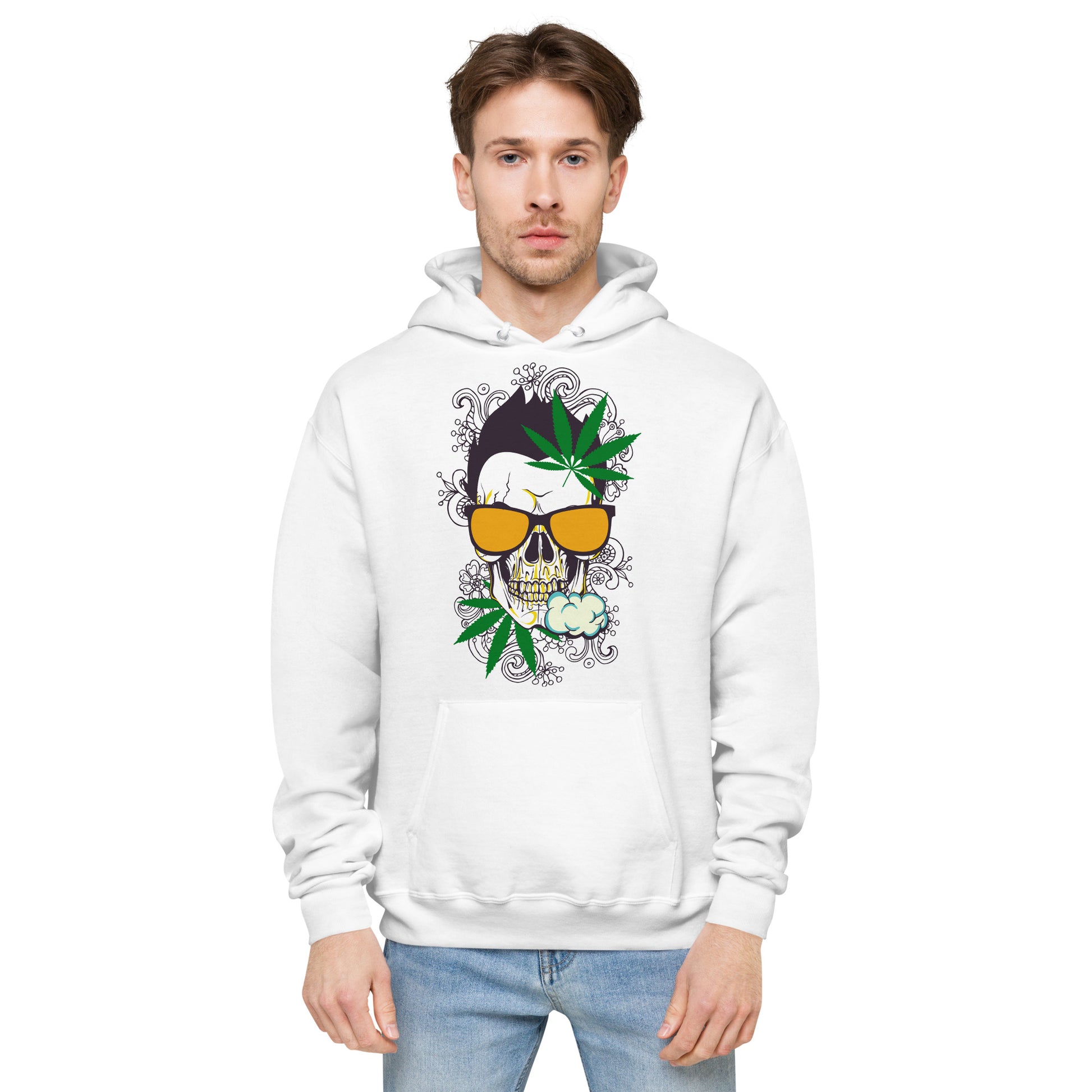 Printagon - Weed Skull 001 - Unisex hoodie -