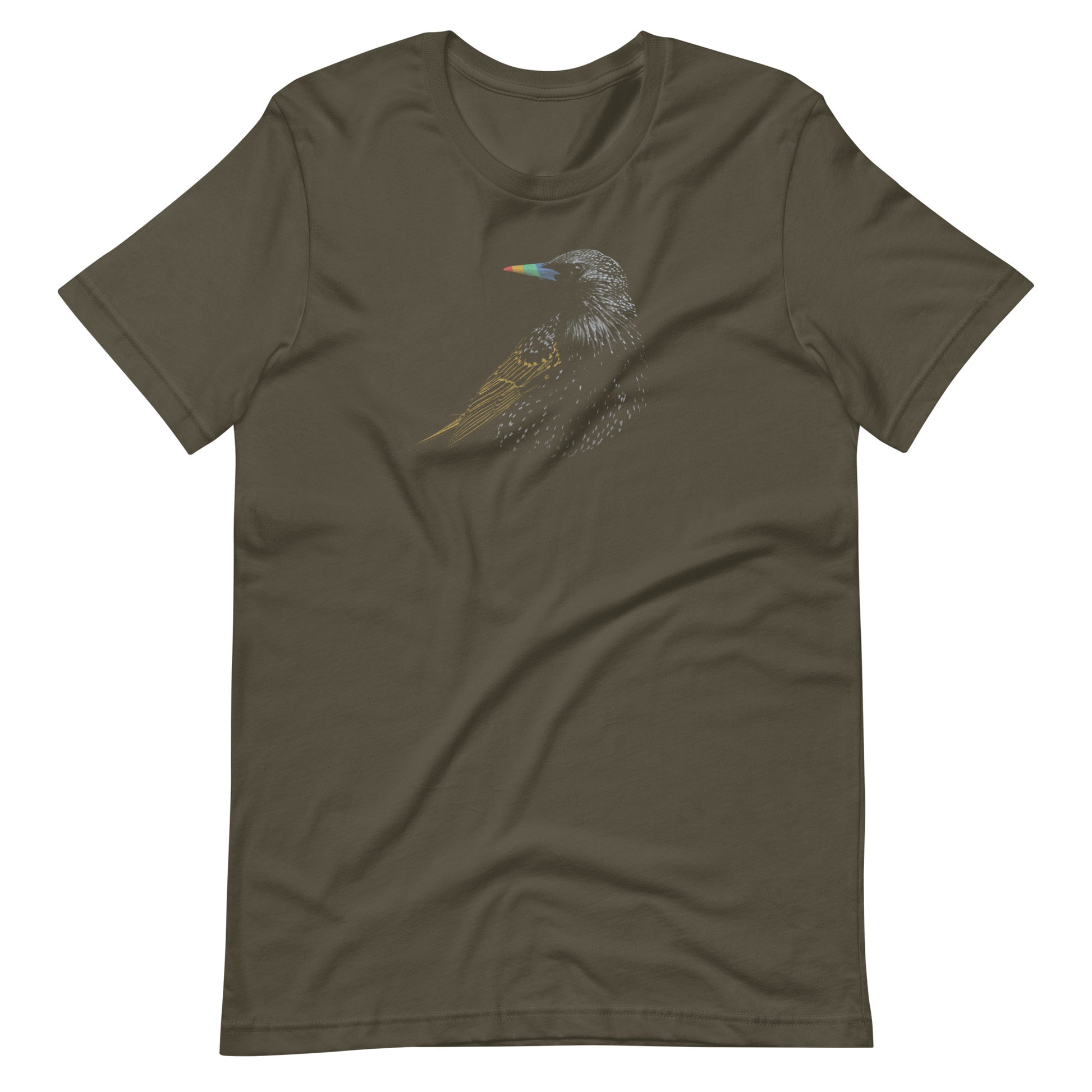 Printagon - Bird - Unisex T-shirt - Army / S