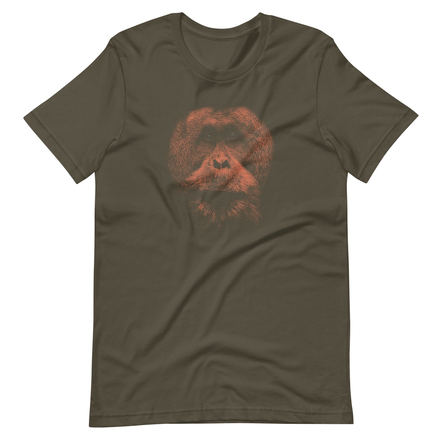 Printagon - Chimpanzee - Unisex T-shirt - Army / S