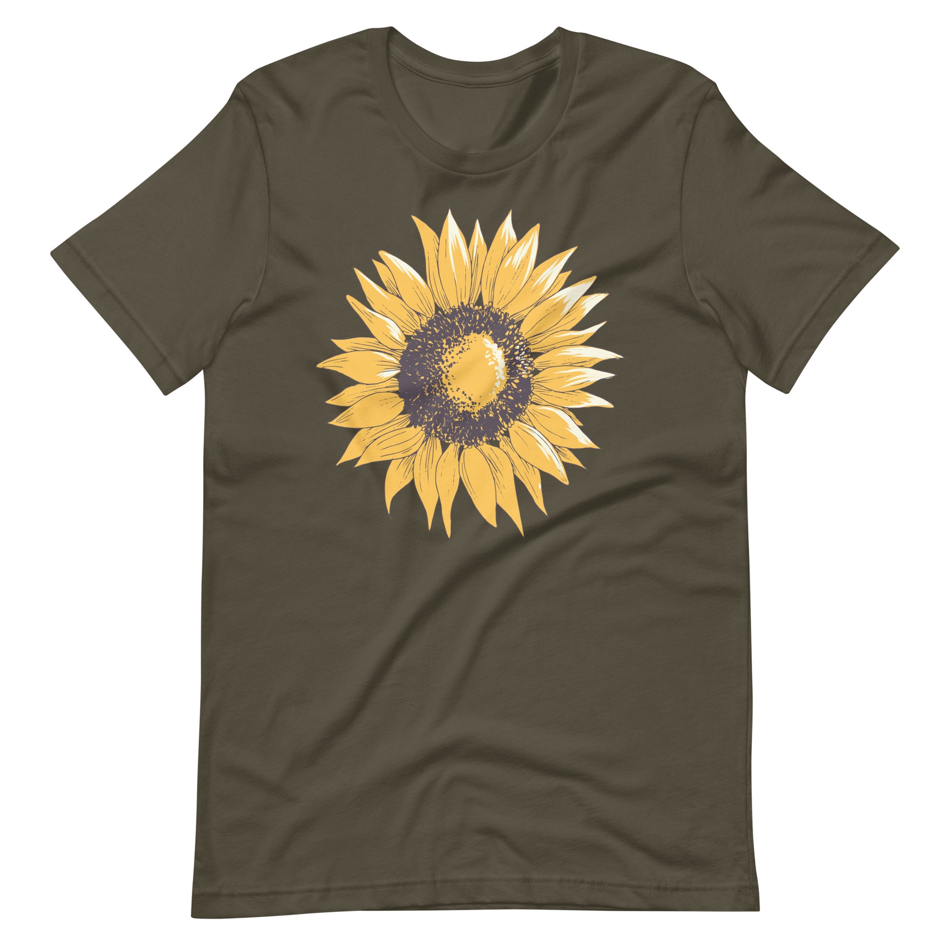 Printagon - Sun Flower - T-shirt - Army / S