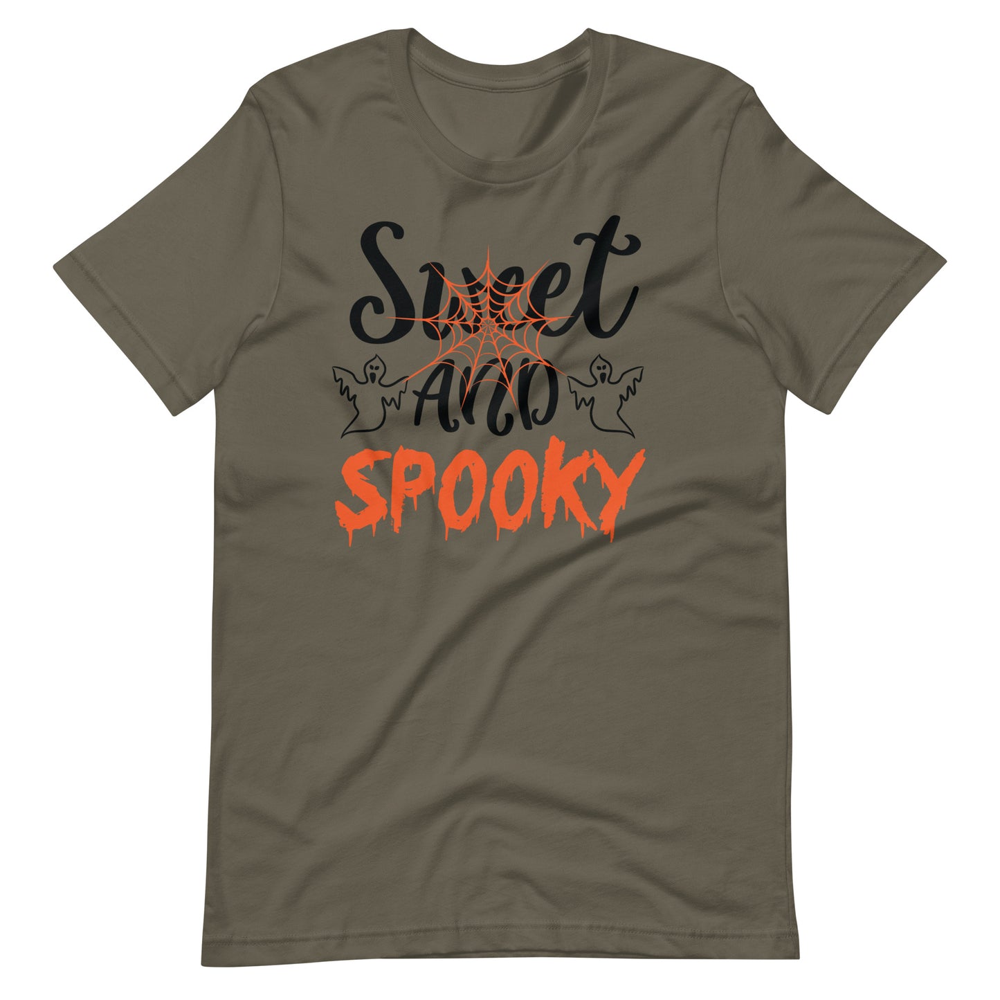 Printagon - Sweet and Spooky - Unisex T-shirt - Army / S