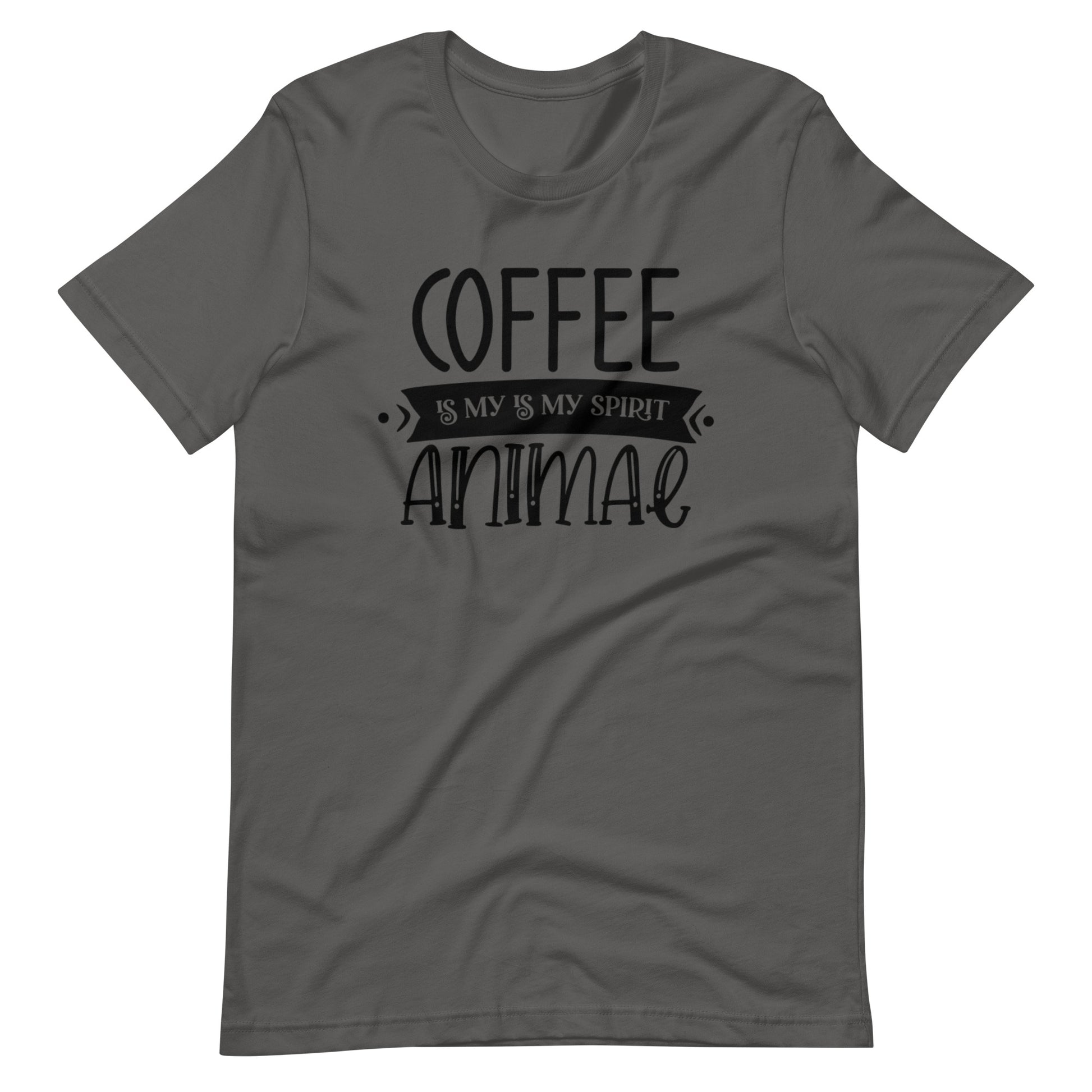 Printagon - Coffee is my Animal Spirit - Unisex T-shirt - Asphalt / S