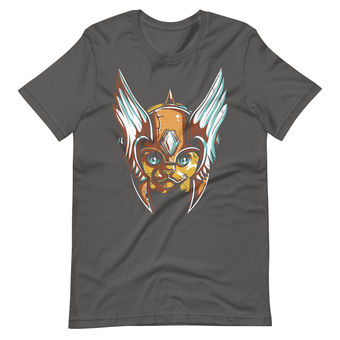 Printagon - Armored Cat - Unisex T-shirt - Asphalt / S