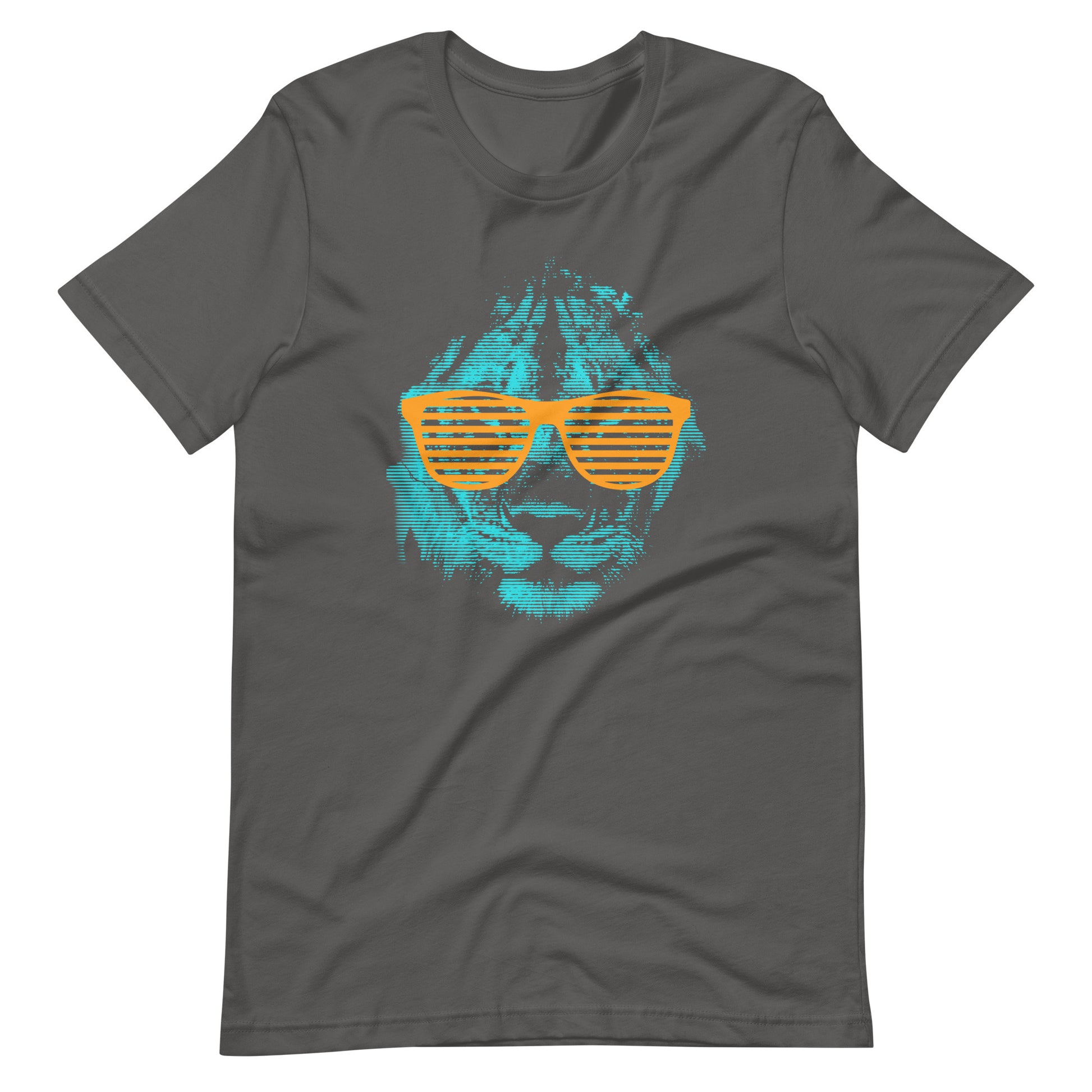 Printagon - Lion with Shades 002 - Unisex T-shirt - Asphalt / S