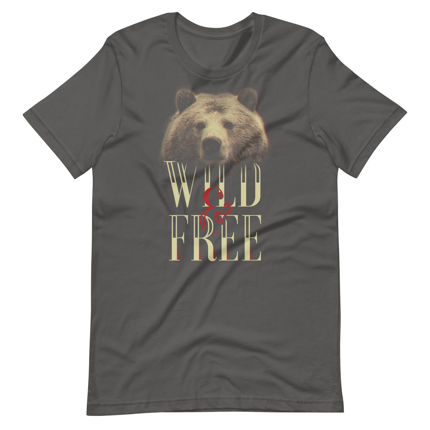 Printagon - Wild and Free - Unisex T-shirt - Asphalt / S