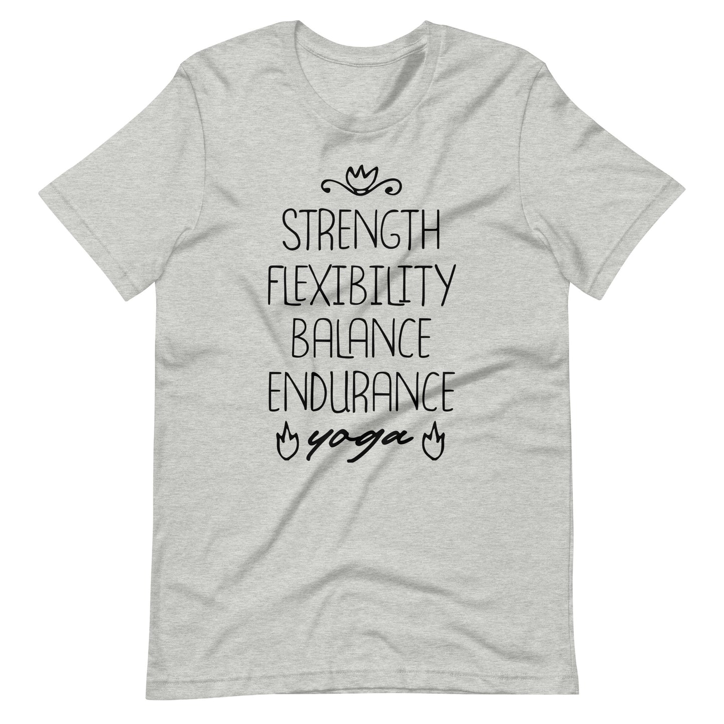 Strength Flexibility Balance Endurance Yoga - Athletic Heather / XS Printagon