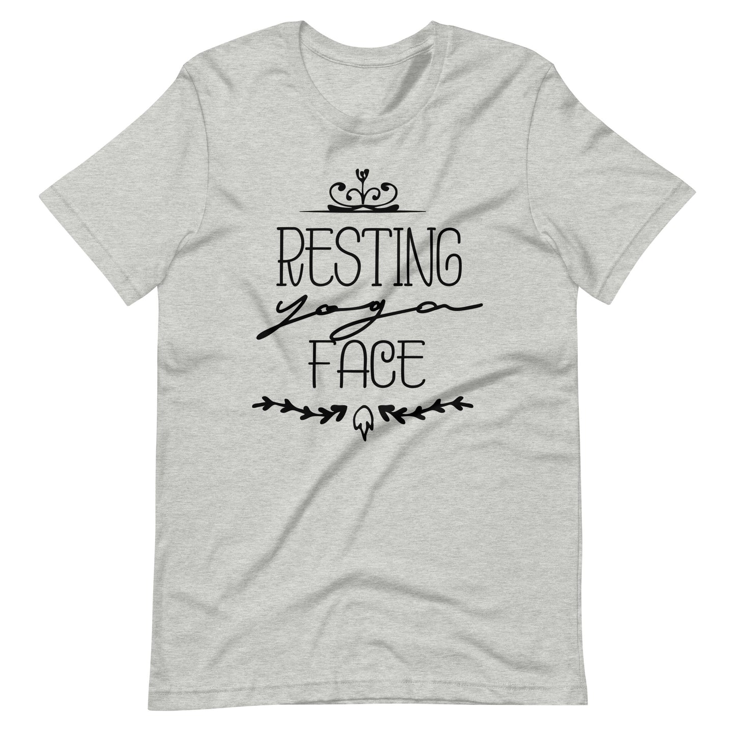 Resting Yoga Face - Unisex T-shirt - Athletic Heather / XS Printagon