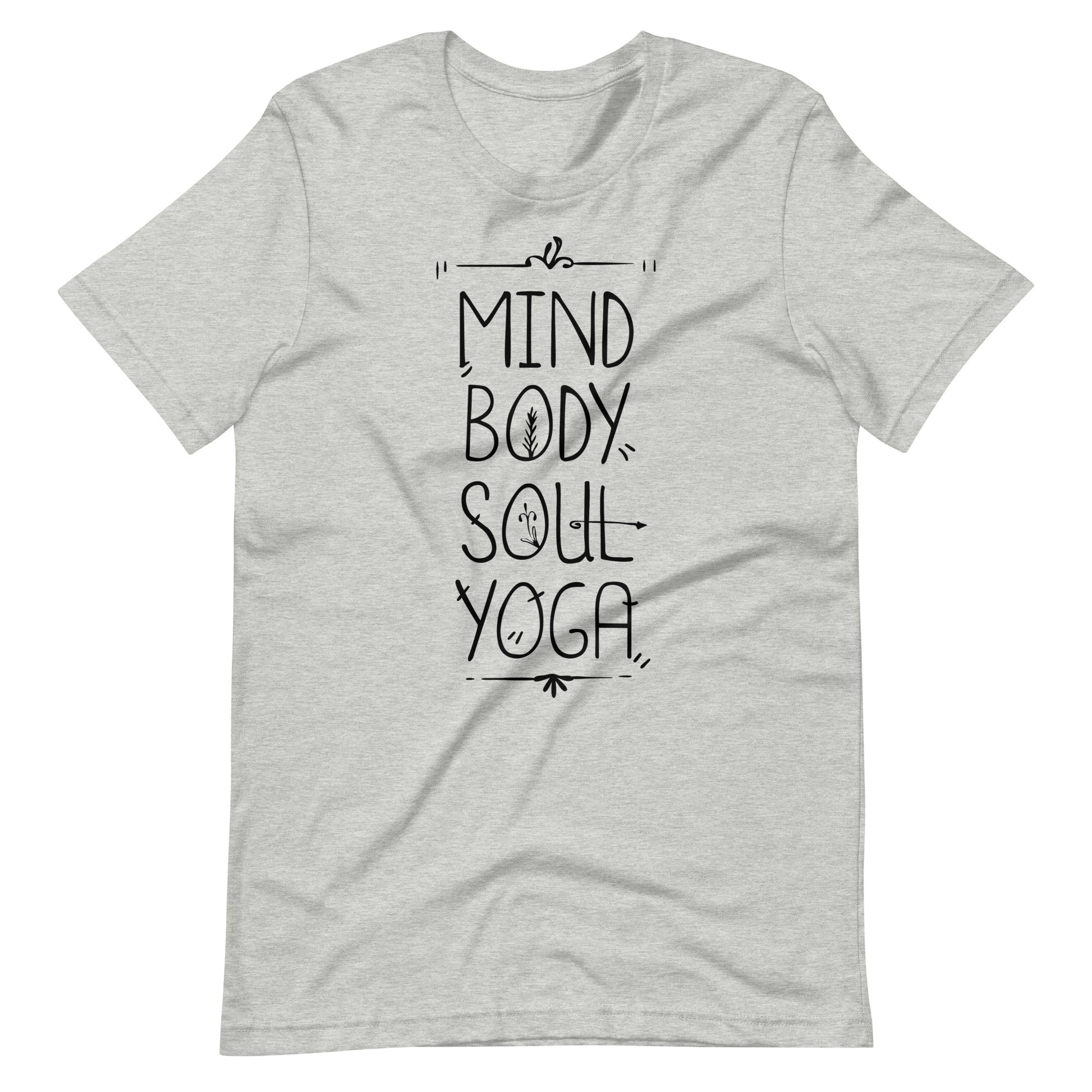 Printagon - Mind Body Soul Yoga - Unisex T-shirt - Athletic Heather / XS