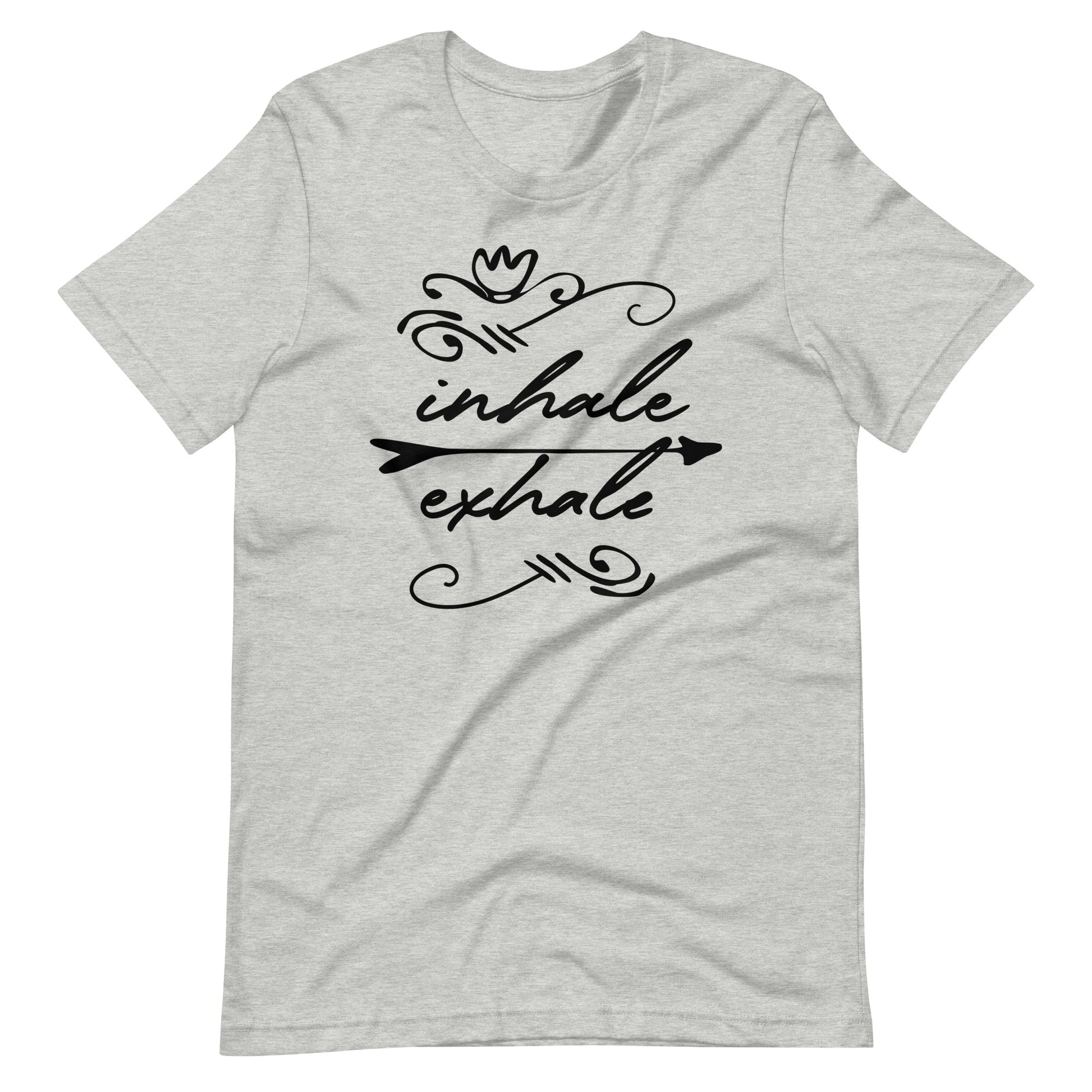 Printagon - Inhale Exhale - Unisex T-shirt - Athletic Heather / XS