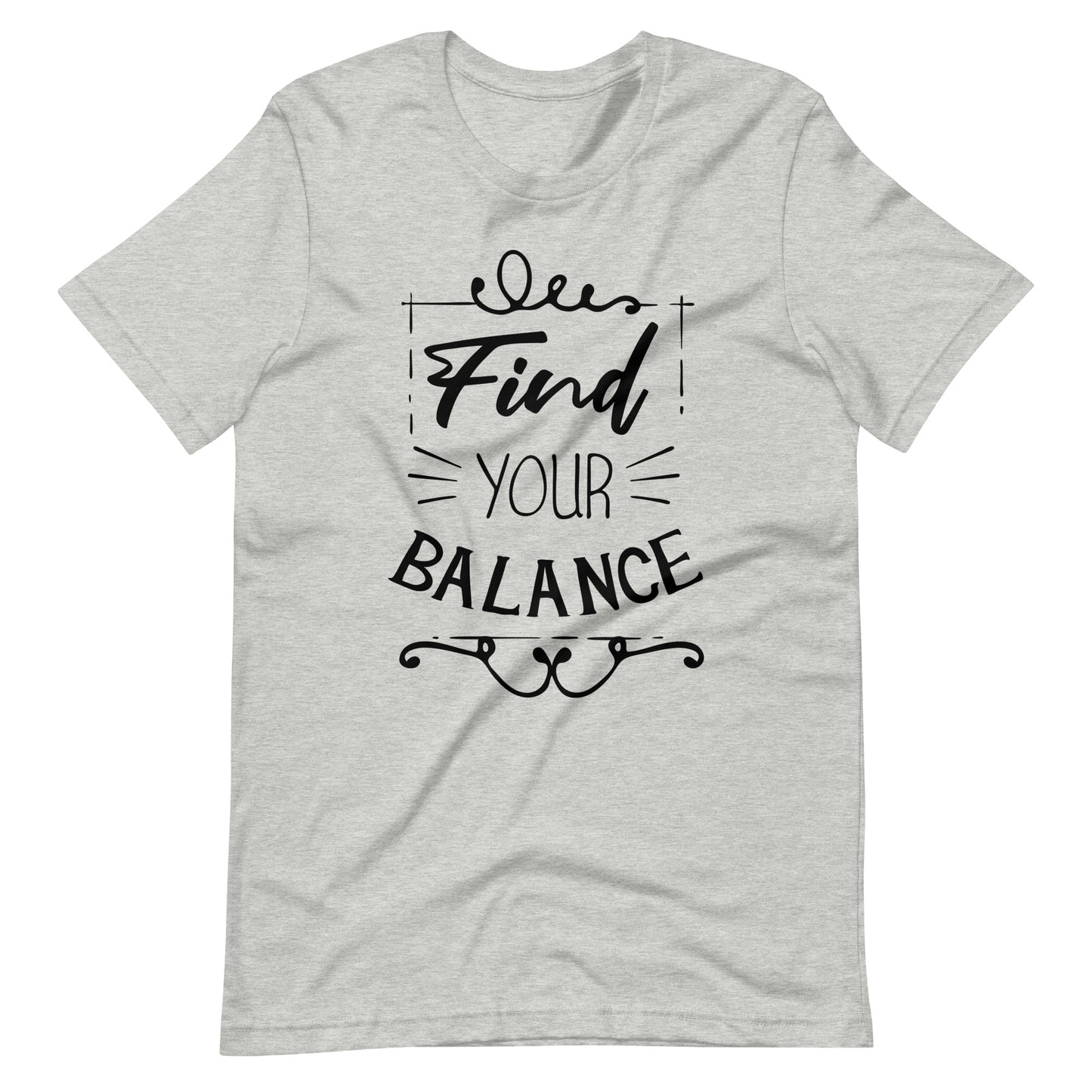 Printagon - Find Your Balance - Unisex T-shirt - Athletic Heather / XS