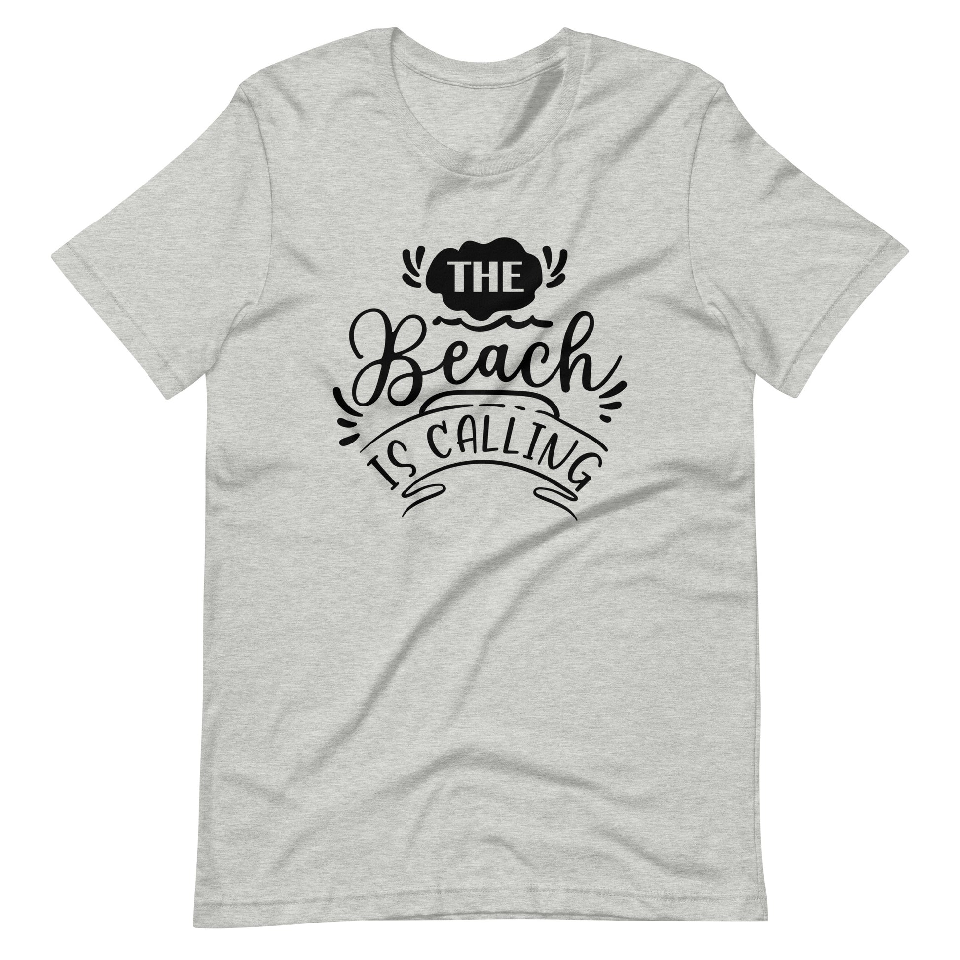 The Beach Is Calling - Unisex T-shirt - Athletic Heather / XS Printagon