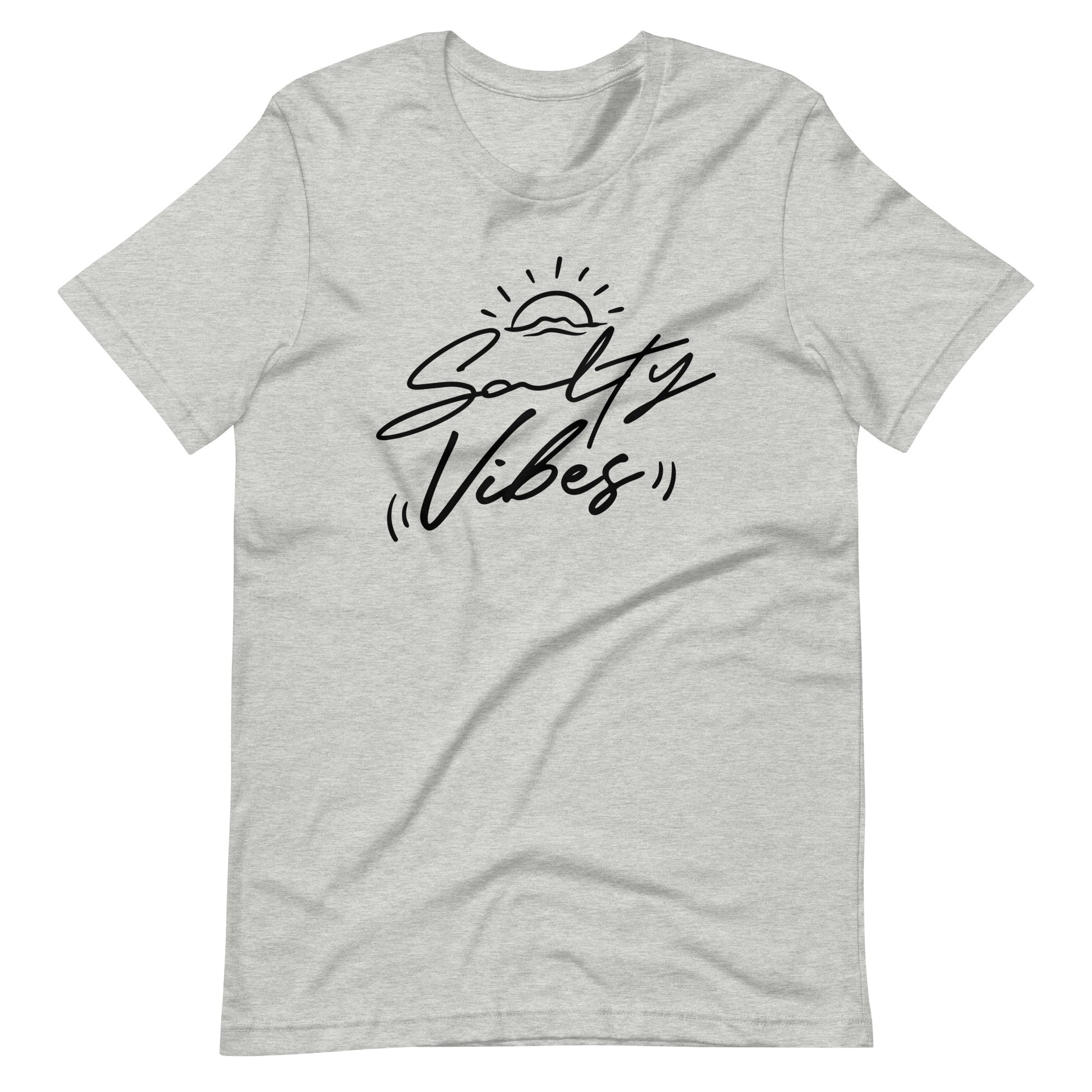 Salty Vibes - Unisex T-shirt - Athletic Heather / XS Printagon