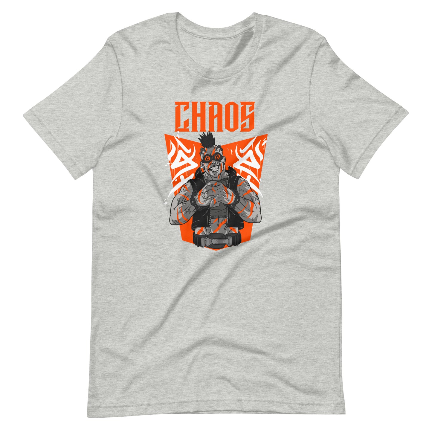 Printagon - Chaos Orange - Unisex T-shirt - Athletic Heather / XS