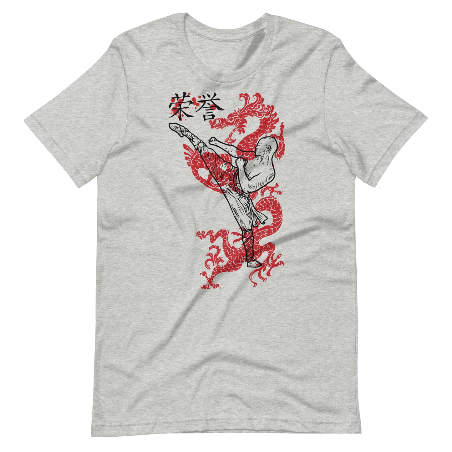 Red Chinese Dragon - T-shirt - Athletic Heather / XS Printagon