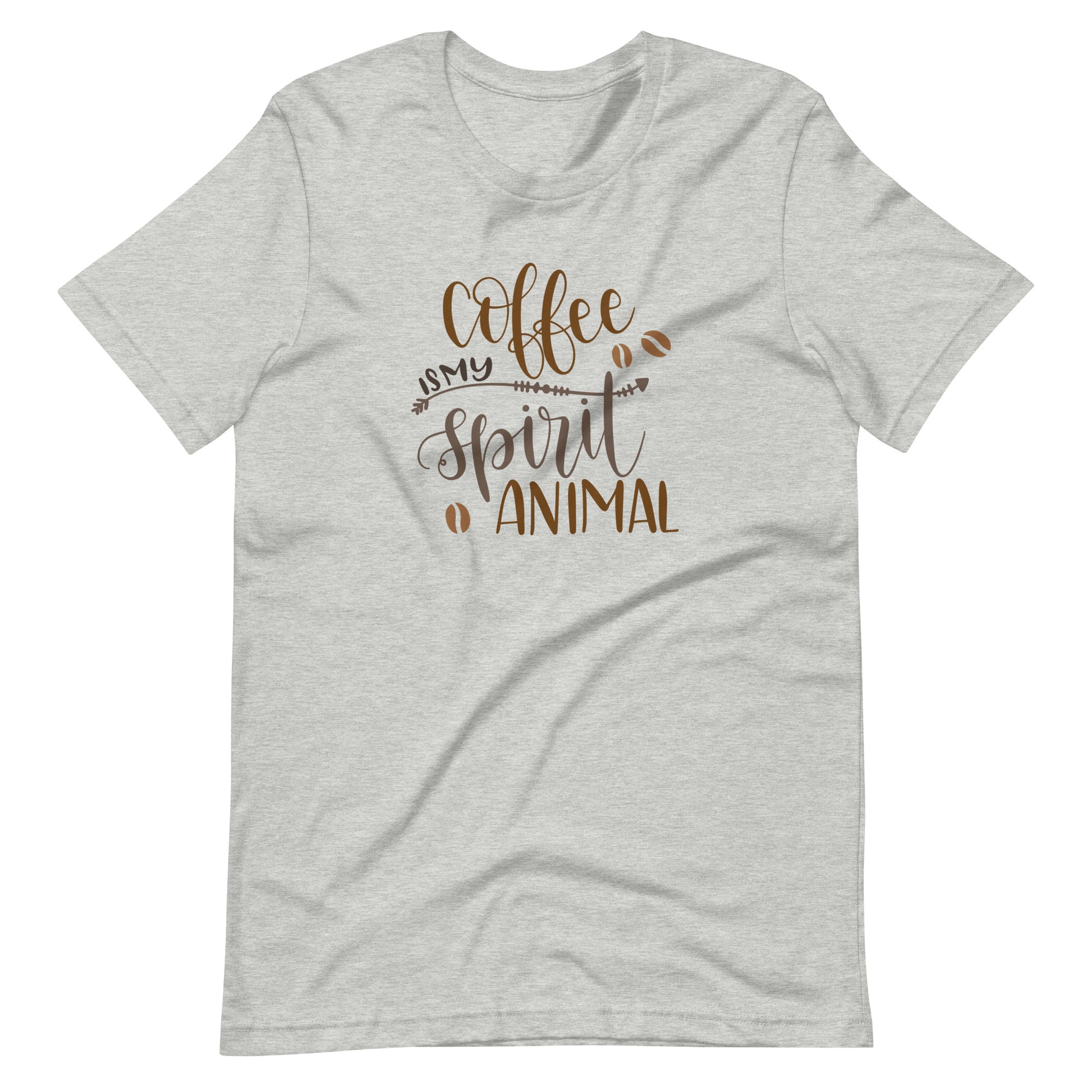 Printagon - Coffee Is My Spirit Animal 002 - Unisex T-shirt - Athletic Heather / XS