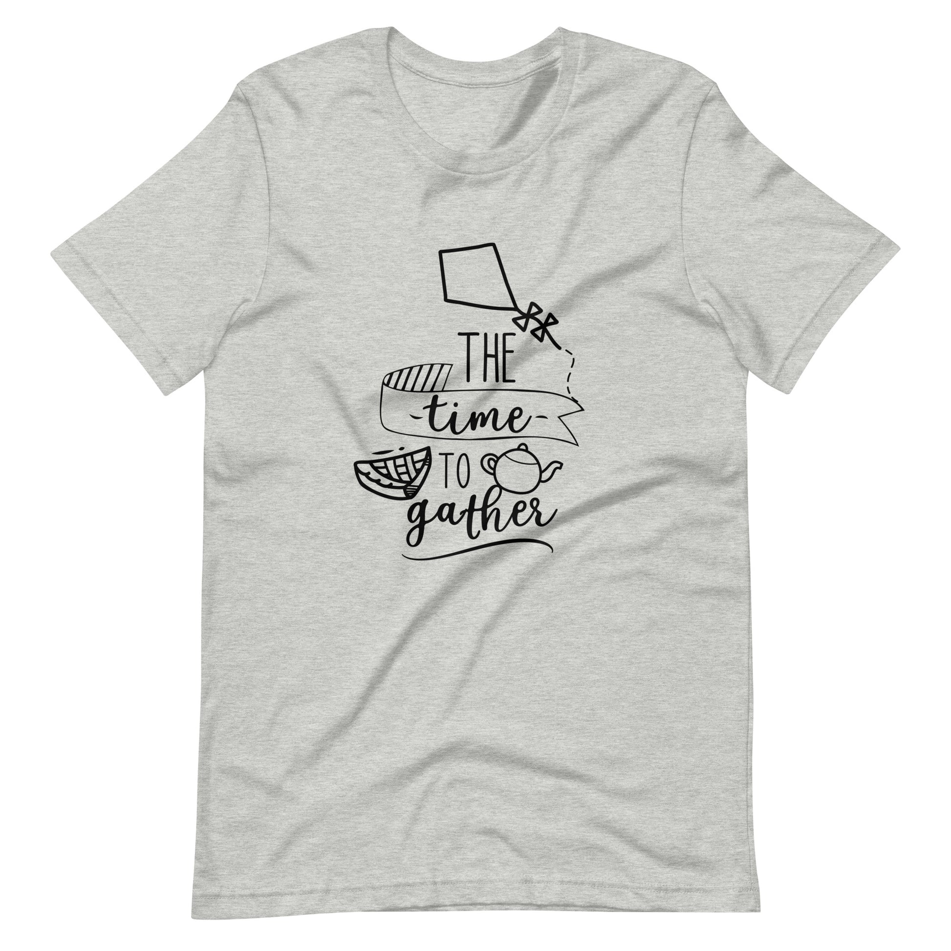 The Time To Gather - Unisex T-shirt - Athletic Heather / XS Printagon