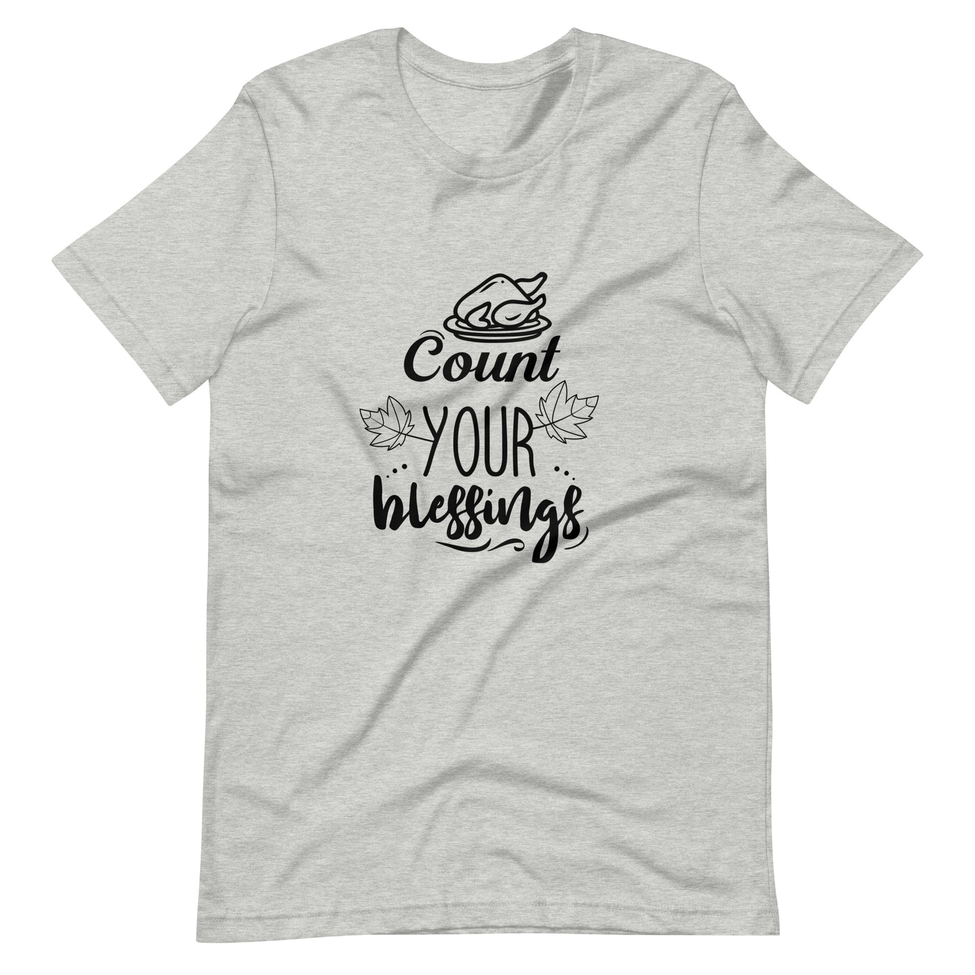 Printagon - Count Your Blessings 002 - Unisex T-shirt - Athletic Heather / XS