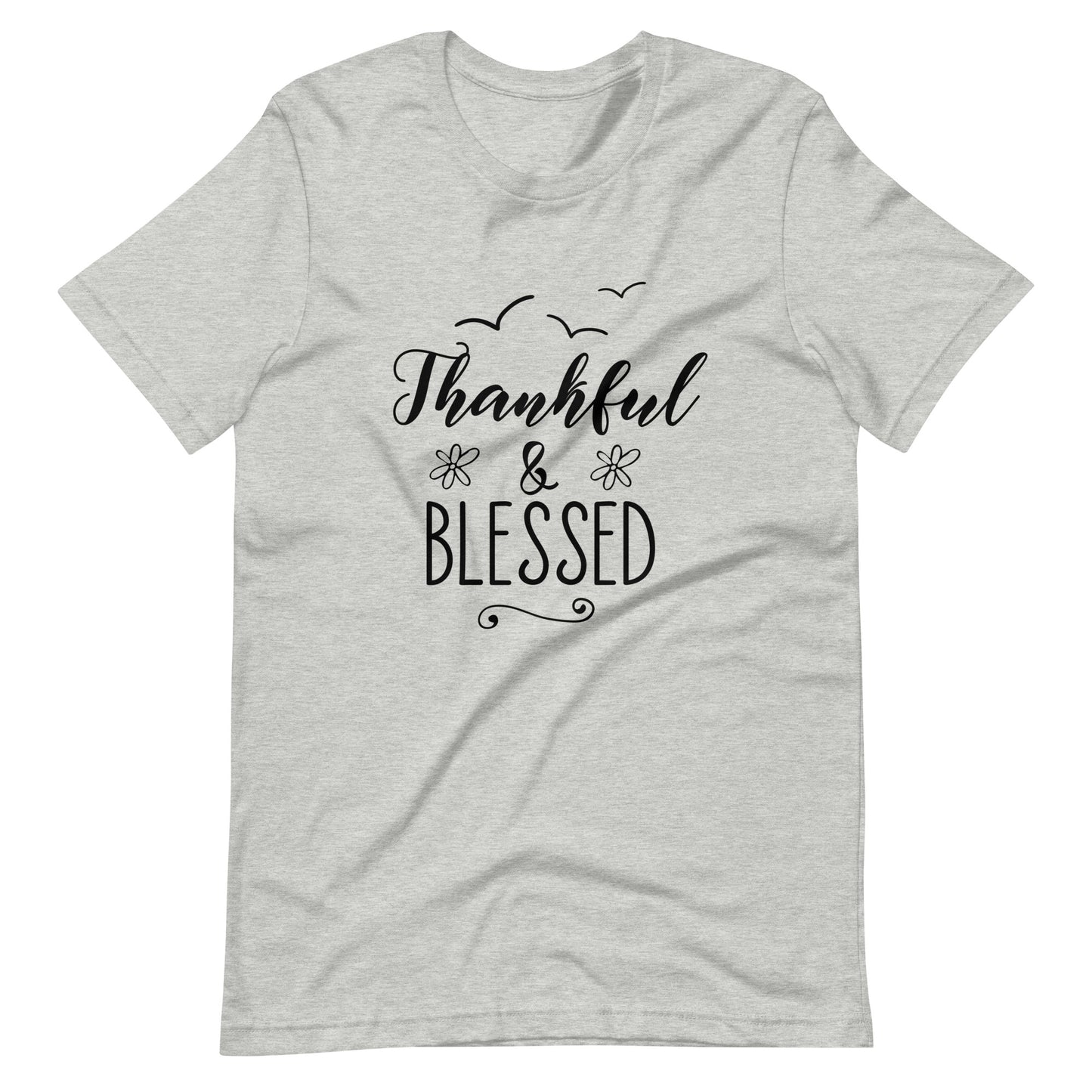 Thankful & Blessed 004 - Unisex T-shirt - Athletic Heather / XS Printagon