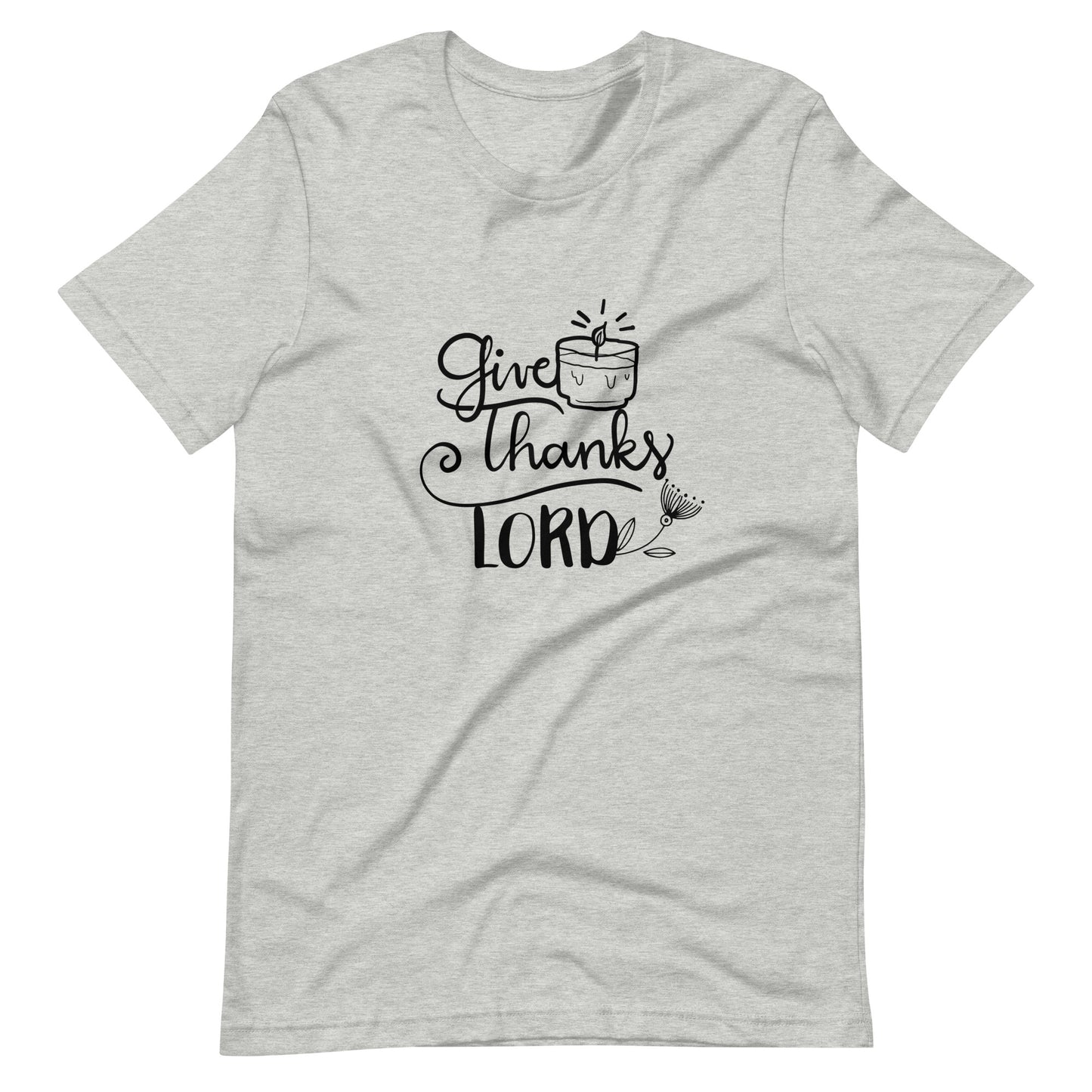 Printagon - Give Thanks Lord - Unisex T-shirt - Athletic Heather / XS