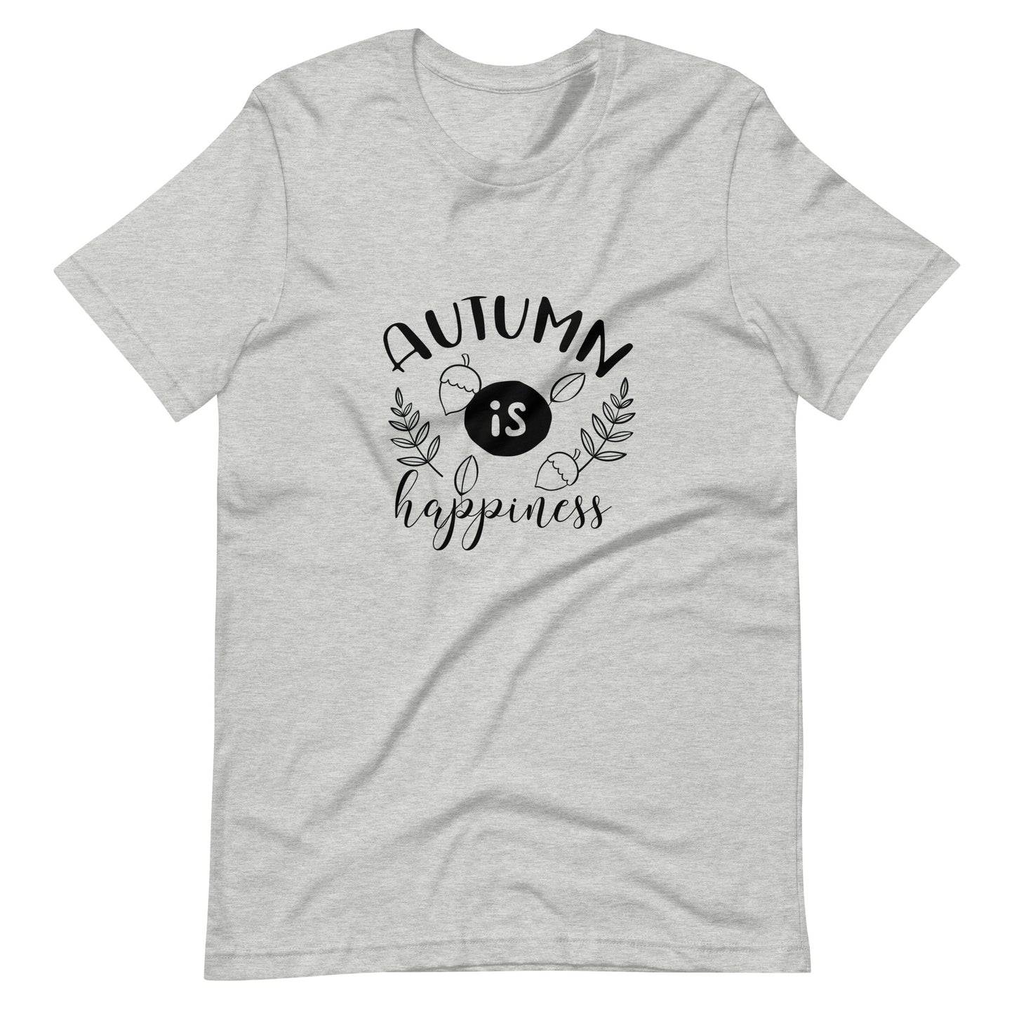 Printagon - Autumn Is Happiness 002 - Unisex T-shirt - Athletic Heather / XS