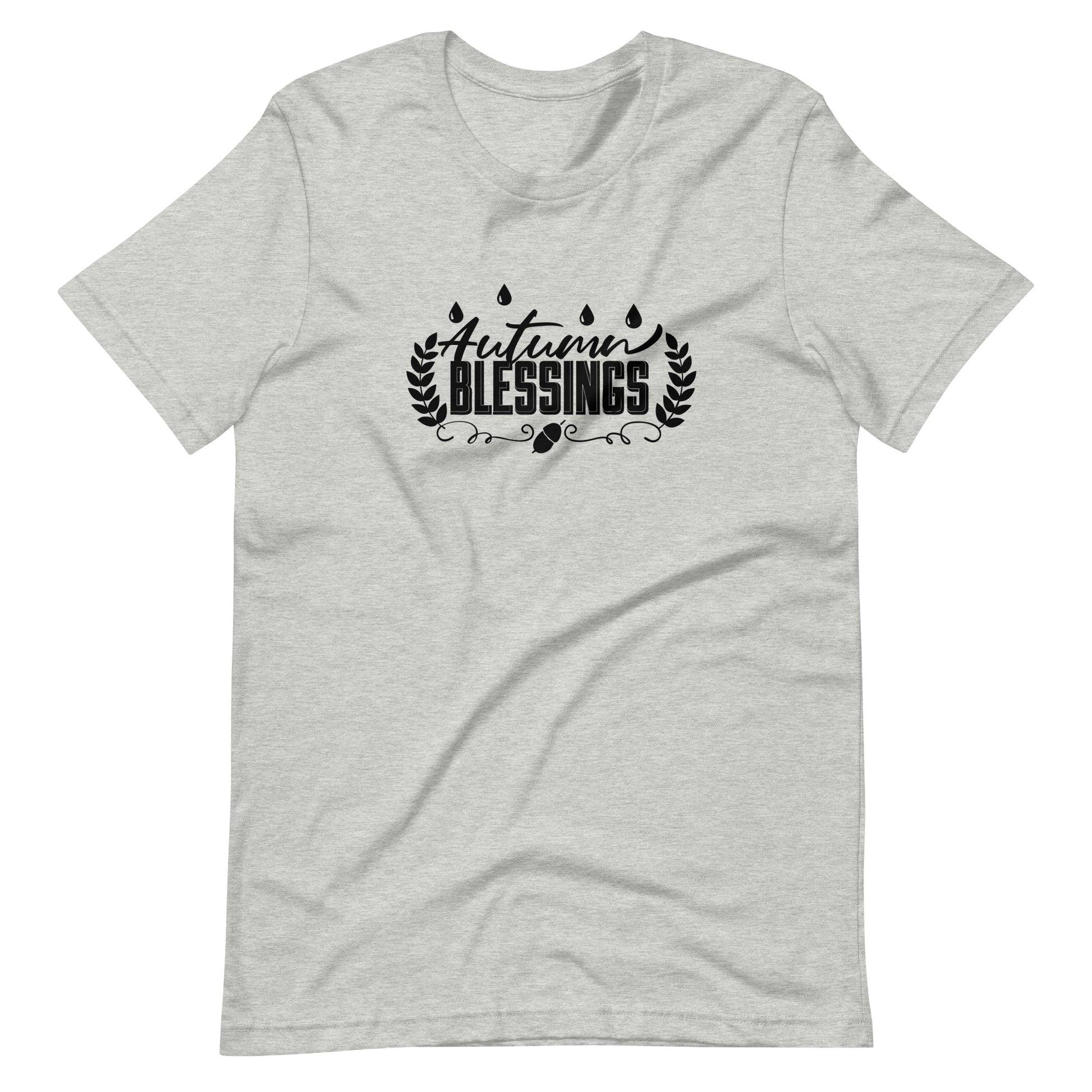 Printagon - Autumn Blessings 003 - Unisex T-shirt - Athletic Heather / XS