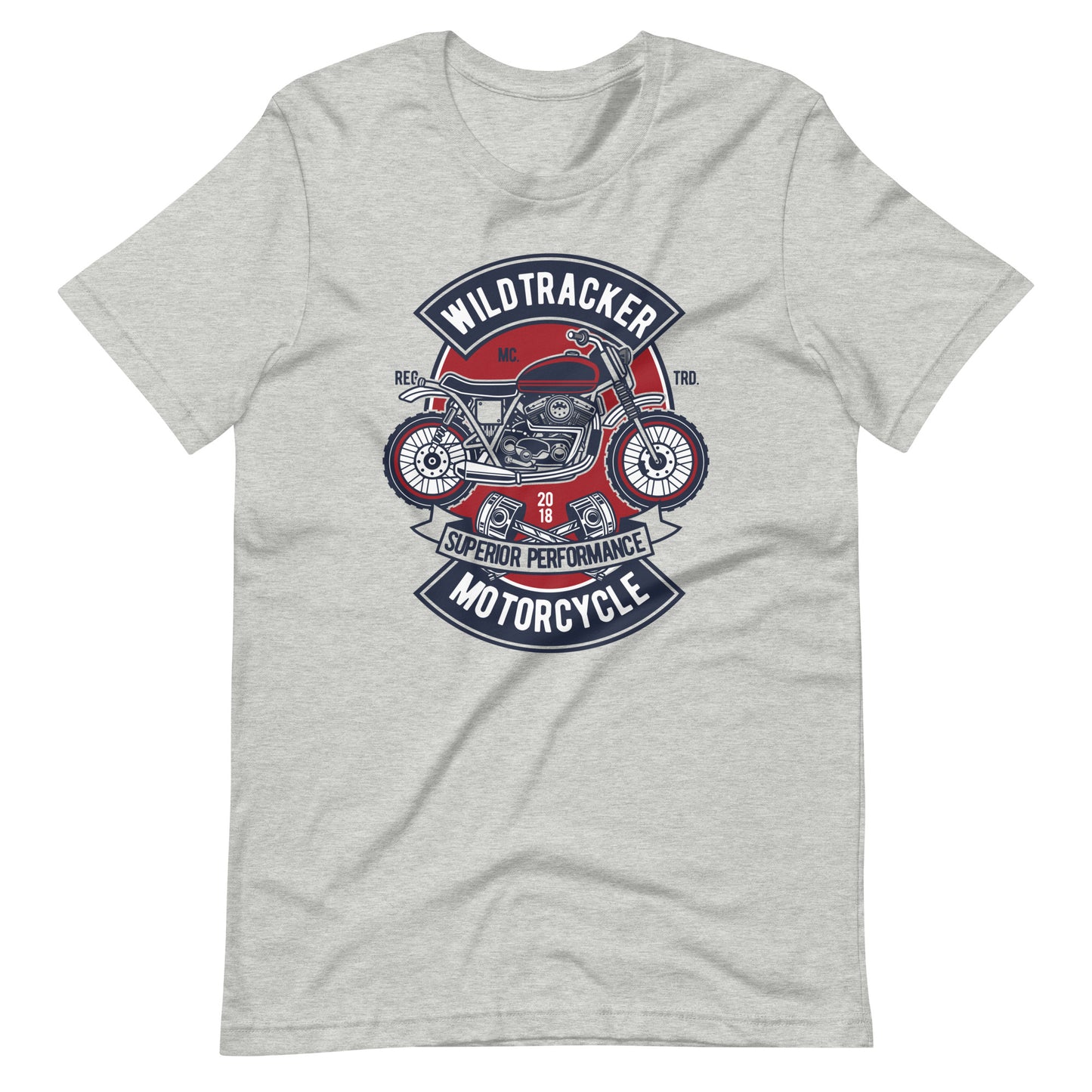 Wild Tracker Motorcycle - T-shirt - Athletic Heather / XS Printagon