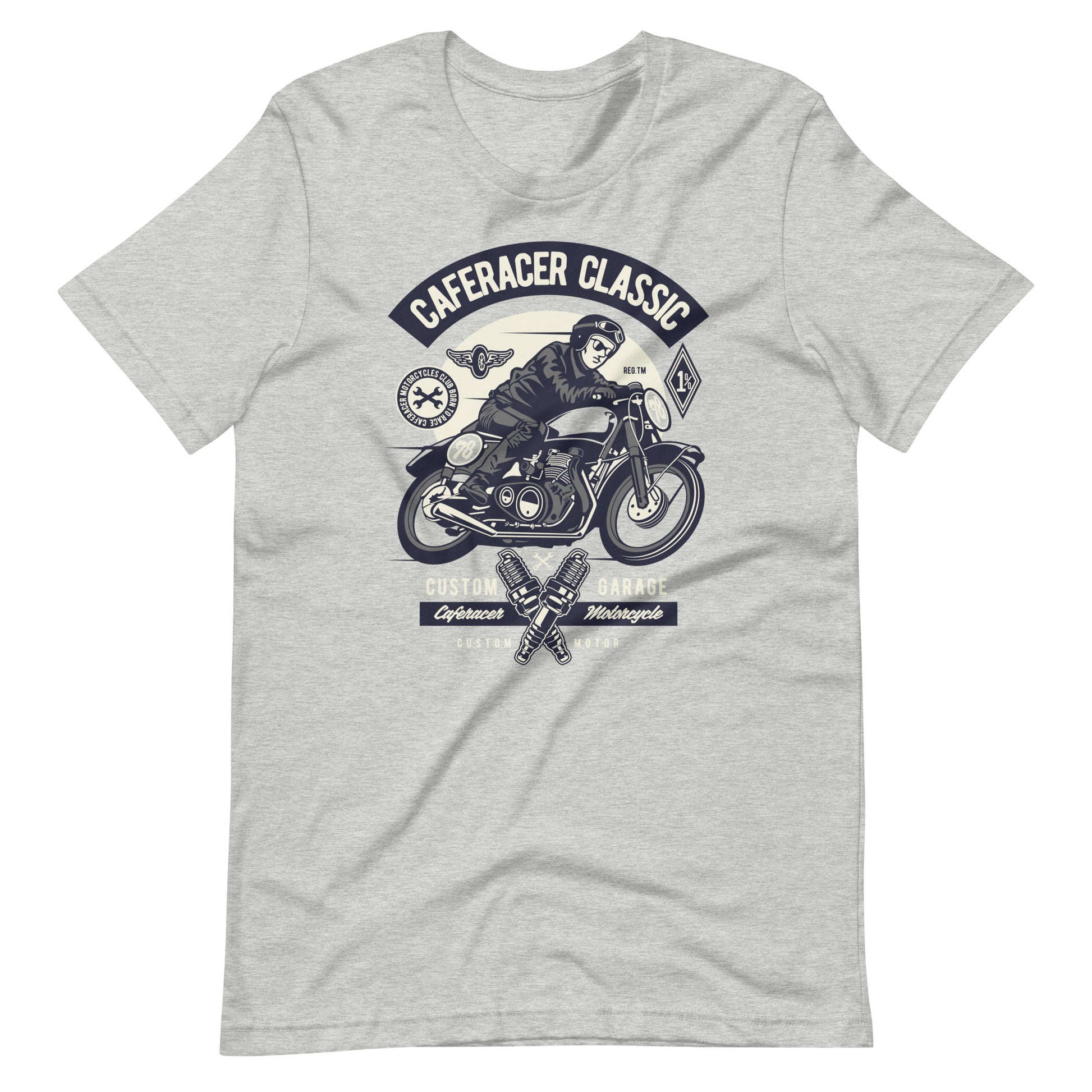 Printagon - Caferacer Classic - T-shirt - Athletic Heather / XS