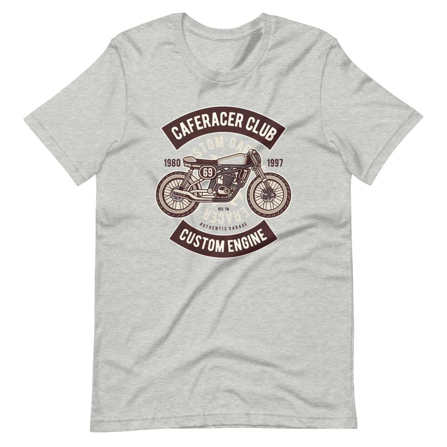 Printagon - Caferacer Classic 002 - T-shirt - Athletic Heather / XS