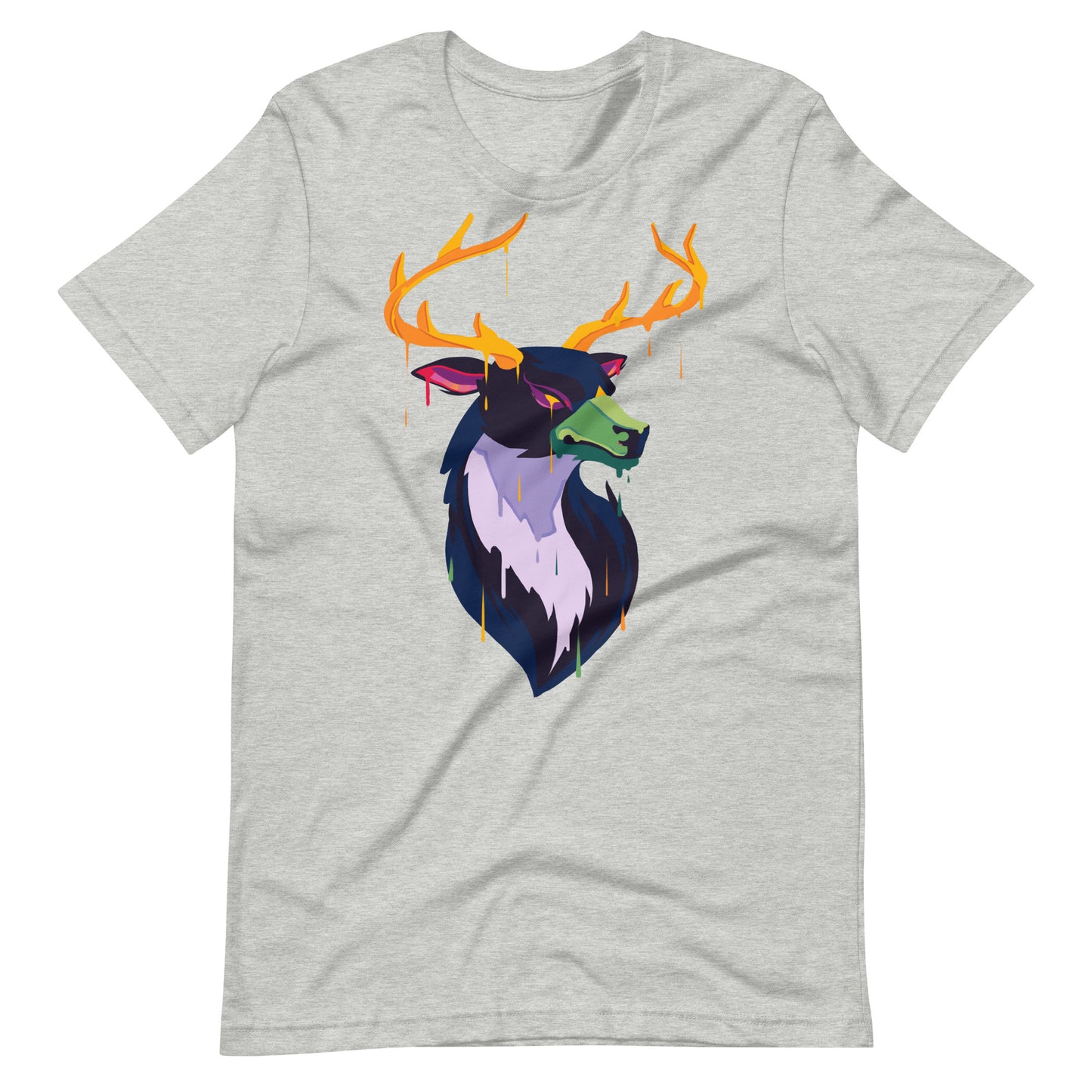 Printagon - Designious Stag - T-shirt - Athletic Heather / XS