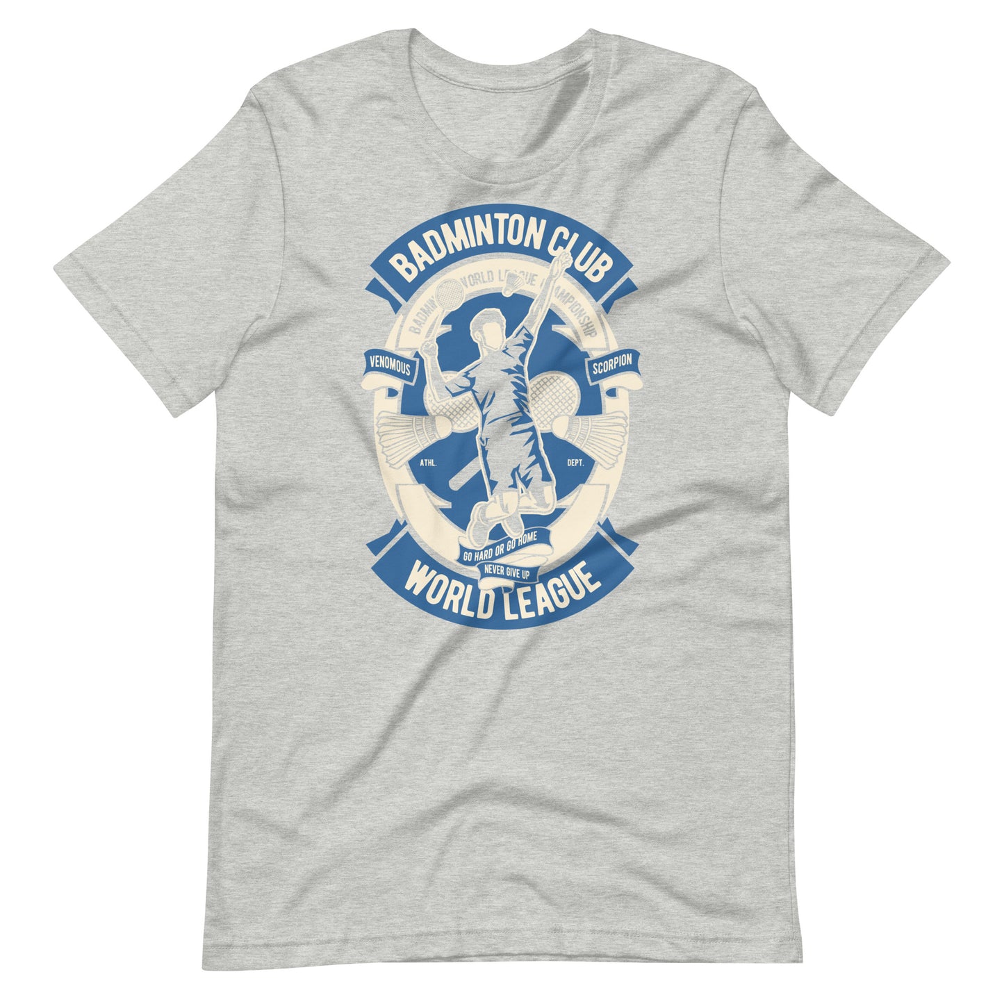 Printagon - Badminton Club - Unisex T-shirt - Athletic Heather / XS