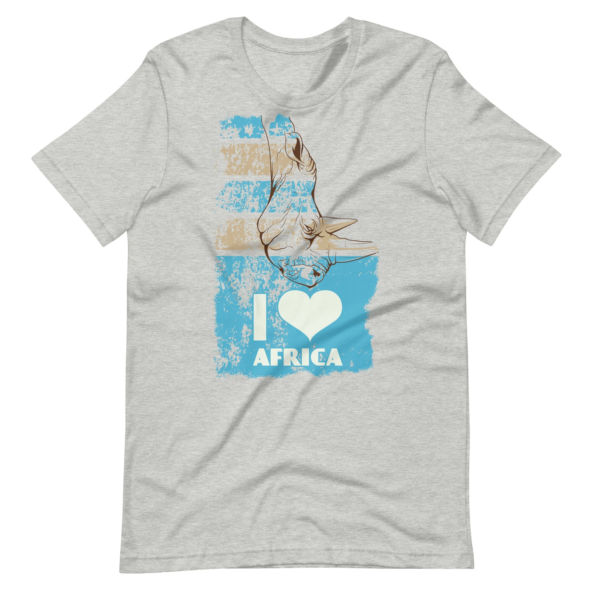 Printagon - I Love Africa - T-shirt - Athletic Heather / XS