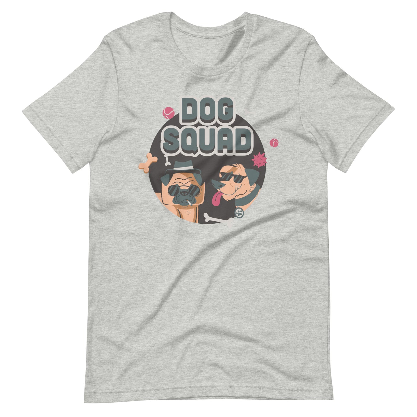 Printagon - Dog Squad - Unisex T-shirt - Athletic Heather / XS