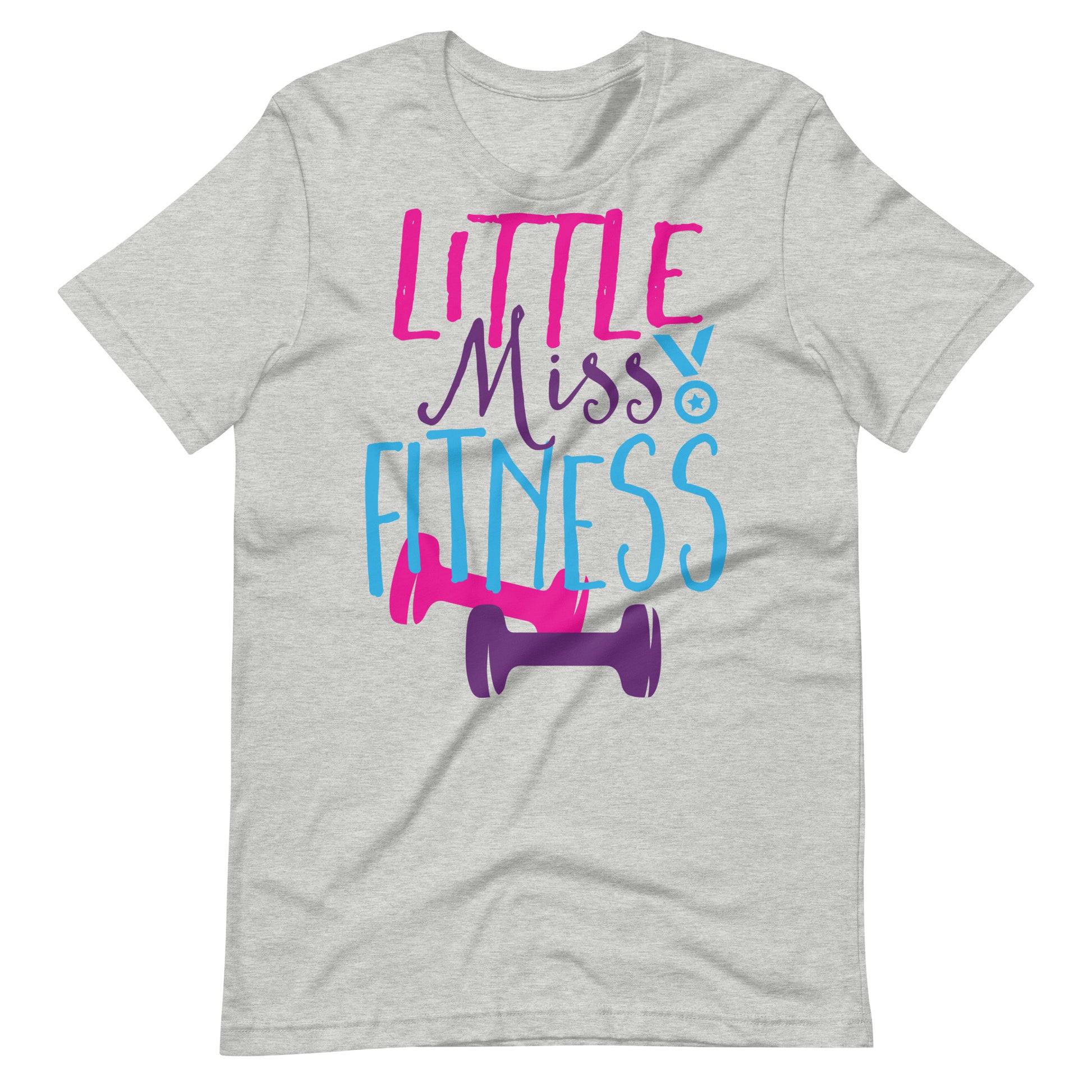 Printagon - Little Miss Fitness - T-shirt - Athletic Heather / XS