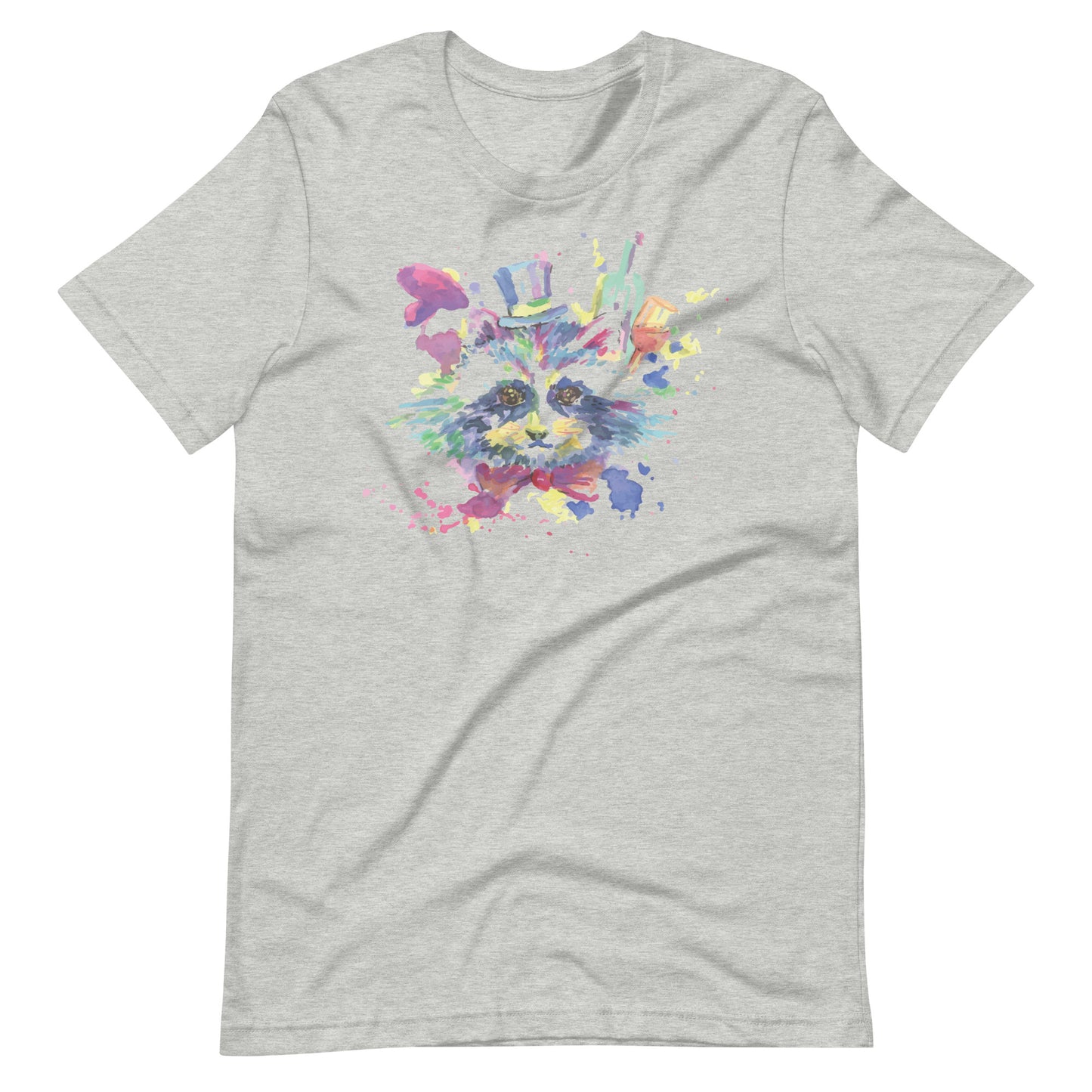 Printagon - Colorful Cat - Unisex T-shirt - Athletic Heather / XS