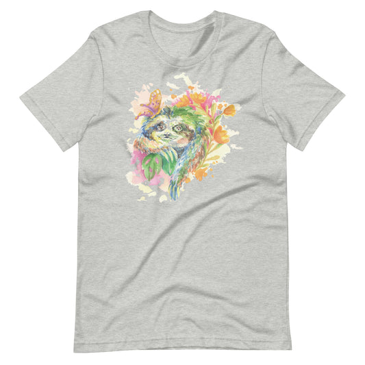 Printagon - Colorful Owl - Unisex T-shirt - Athletic Heather / XS