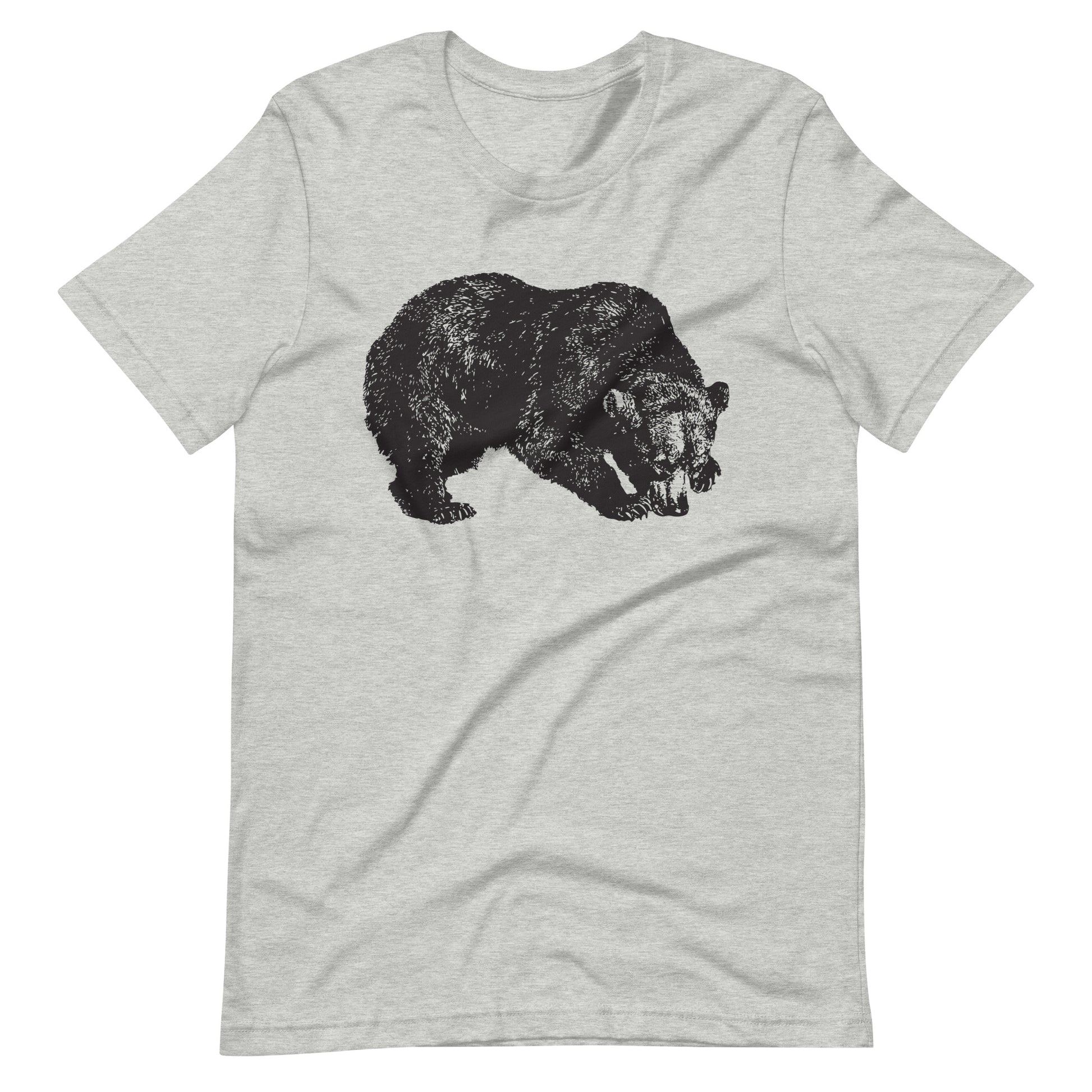 Printagon - American Black Bear - Unisex T-shirt - Athletic Heather / XS