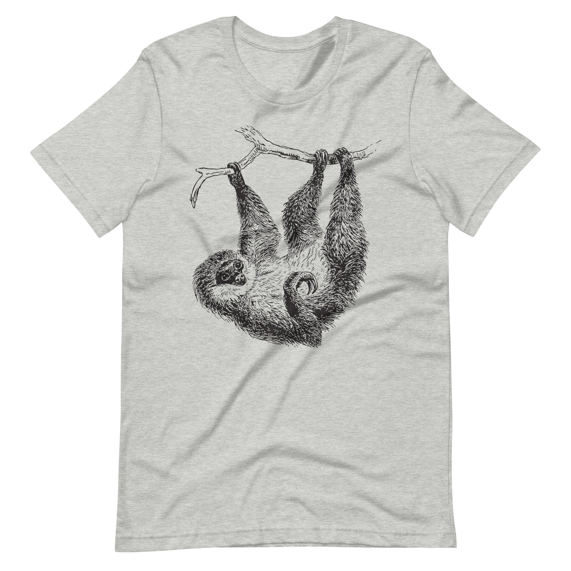 Printagon - Sloth - Unisex T-shirt - Athletic Heather / XS