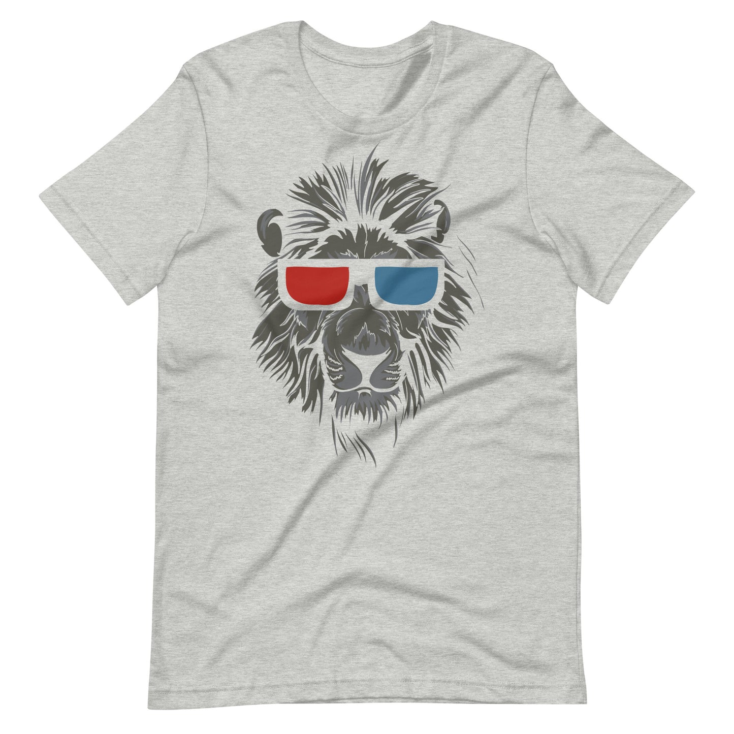 Printagon - Red and Blue Shades Tiger - Unisex T-shirt - Athletic Heather / XS