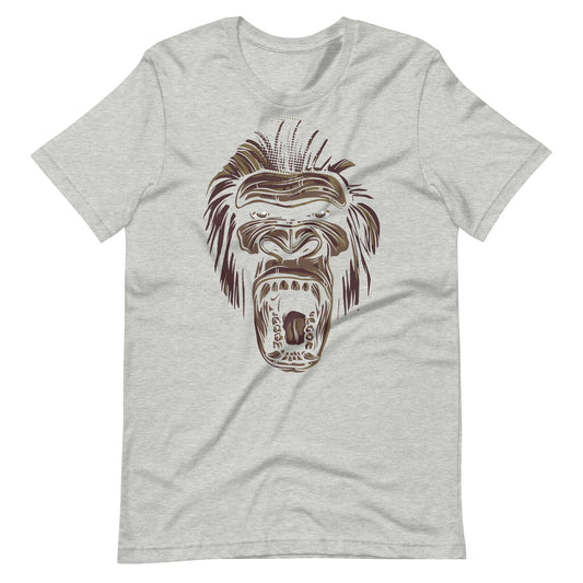 Printagon - Chimp Screaming - Unisex T-shirt - Athletic Heather / XS