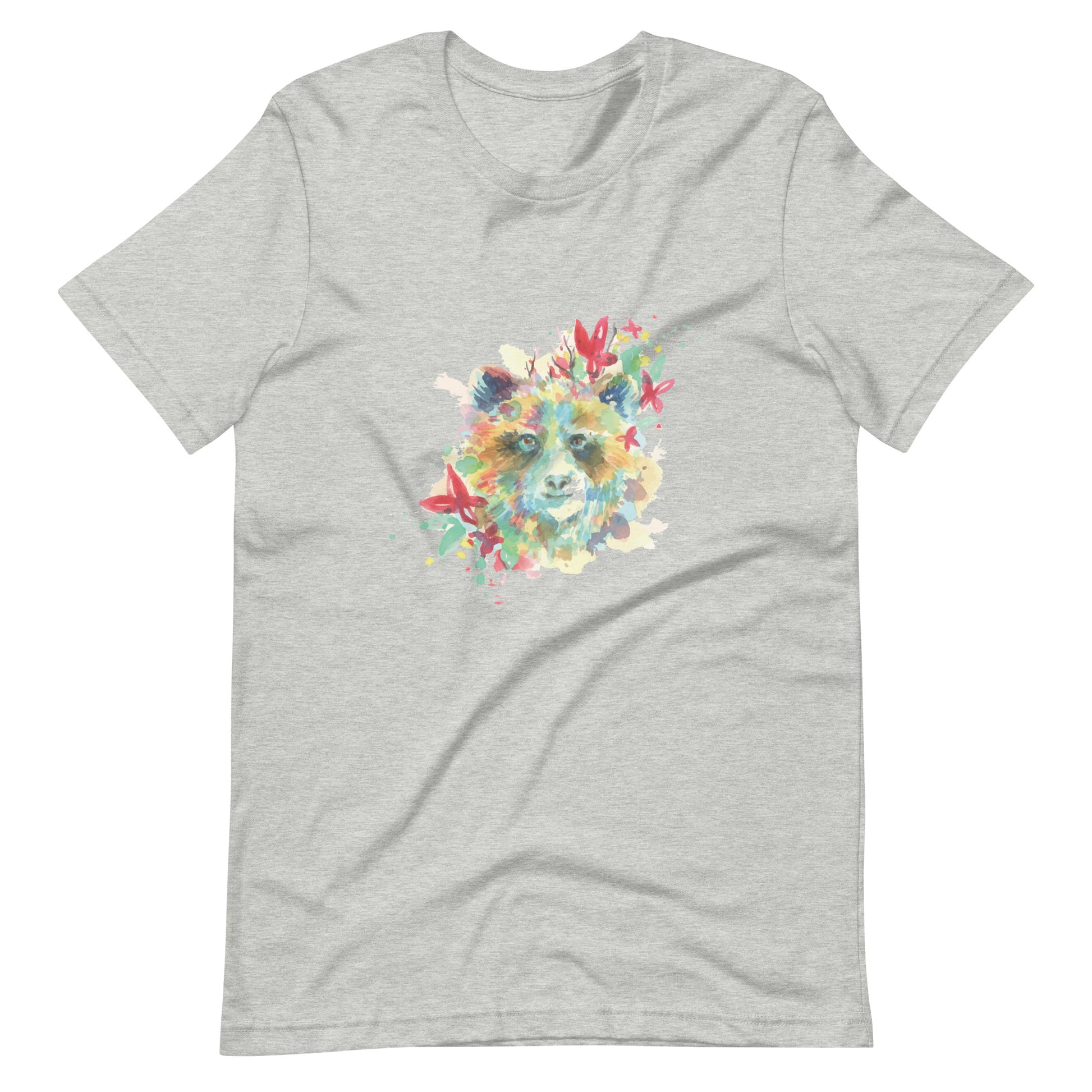 Printagon - Colorful Fox - Unisex T-shirt - Athletic Heather / XS