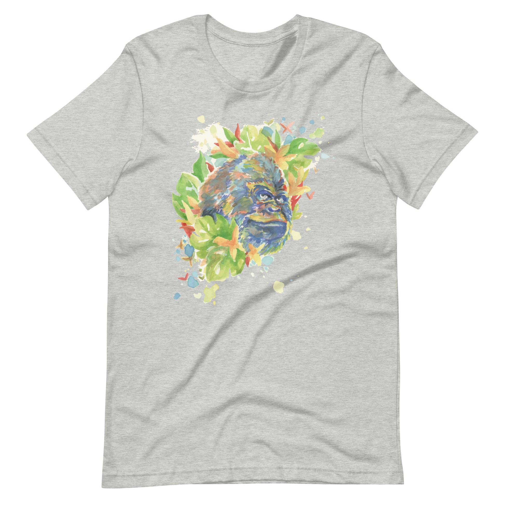 Printagon - Colorful Gorilla - Unisex T-shirt - Athletic Heather / XS