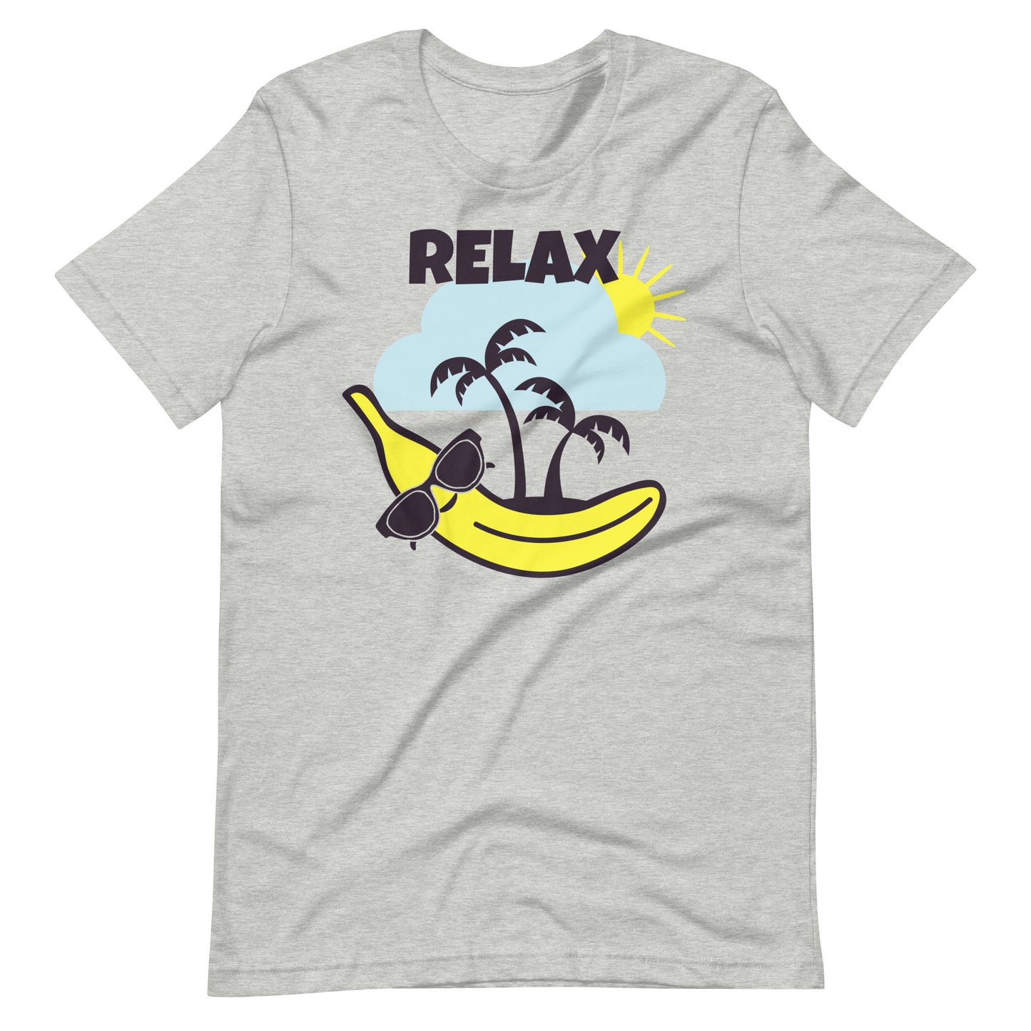 Printagon - Beach Banana Relax - Unisex T-shirt - Athletic Heather / XS