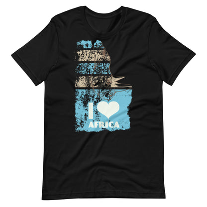 Printagon - I Love Africa - T-shirt - Black / XS