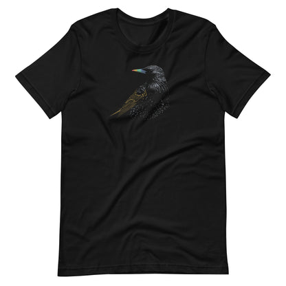 Printagon - Bird - Unisex T-shirt - Black / XS